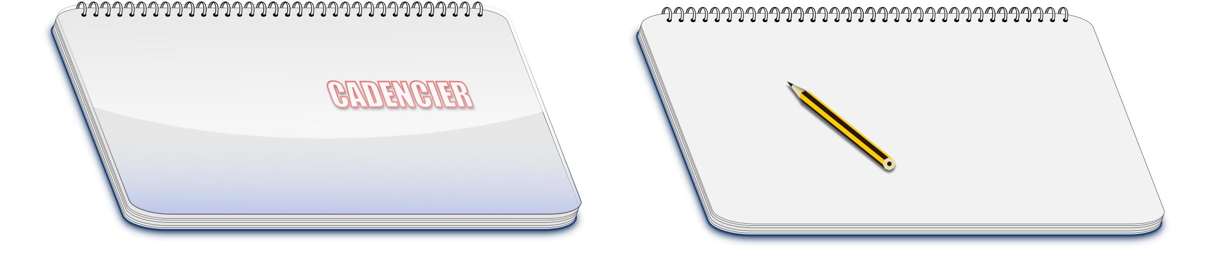 Large notebook with pencil png