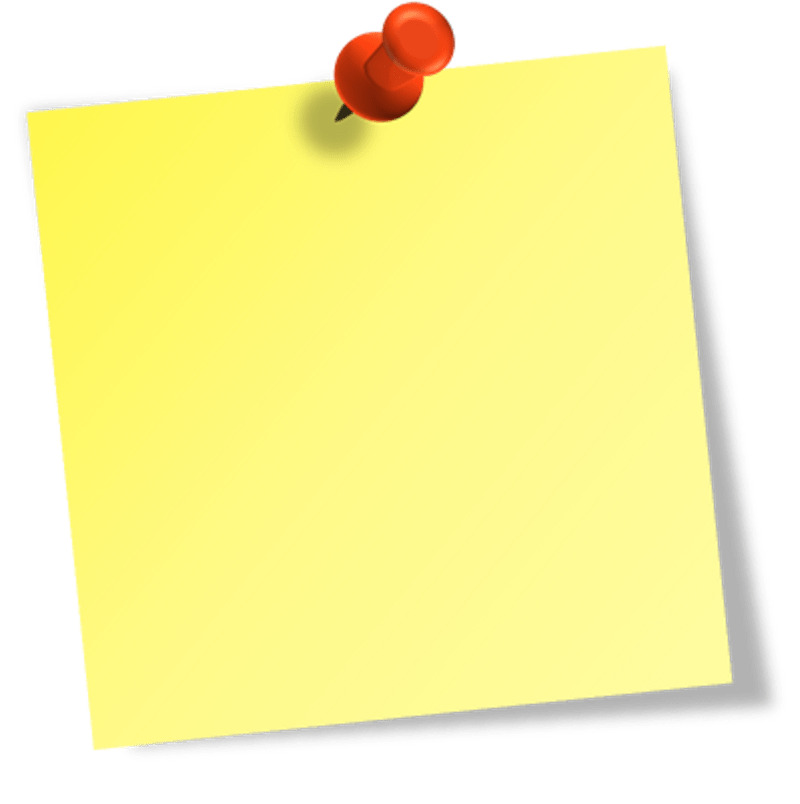 Large Sticky Note With Red Pin icons