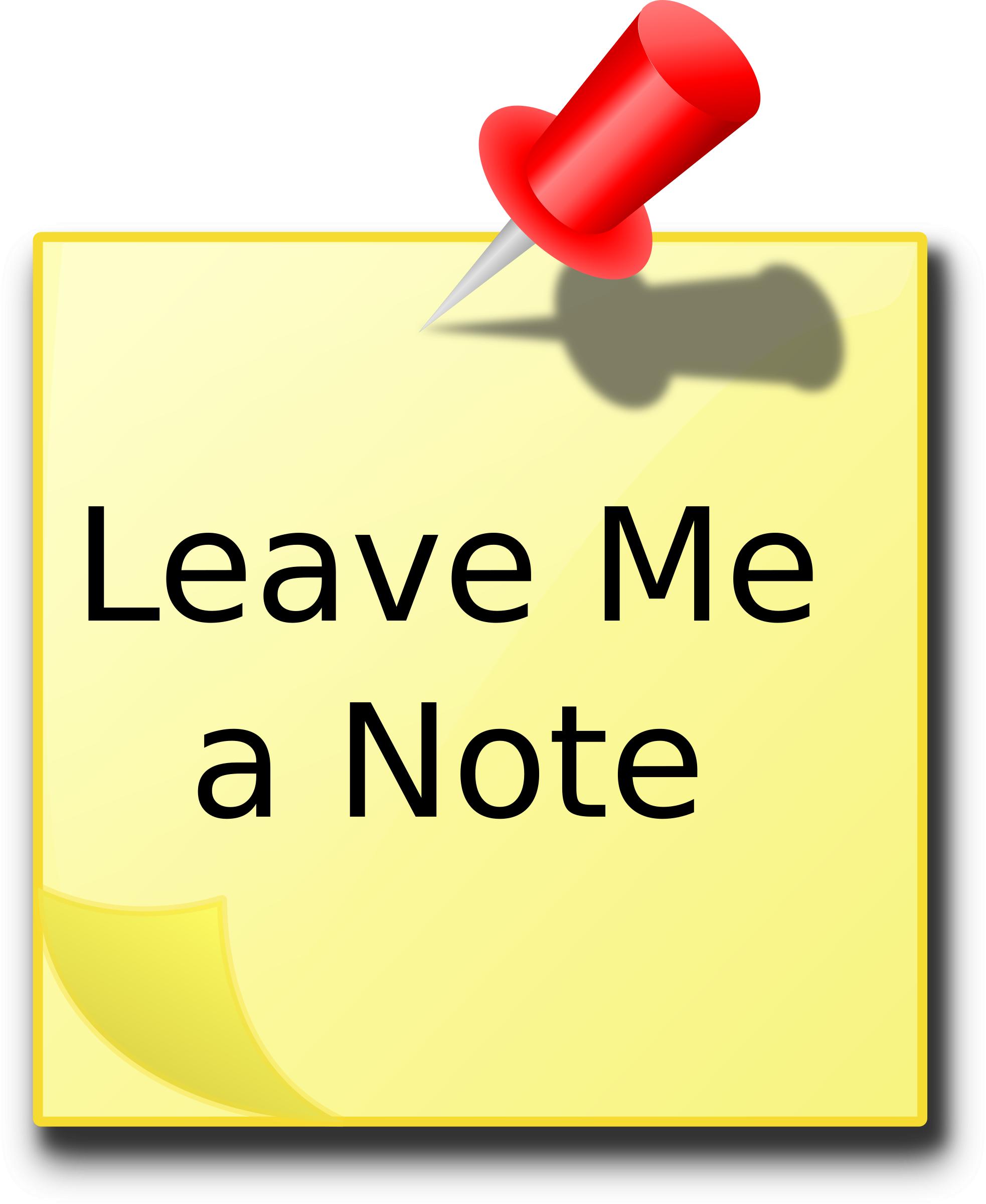 Leave Me A Note png