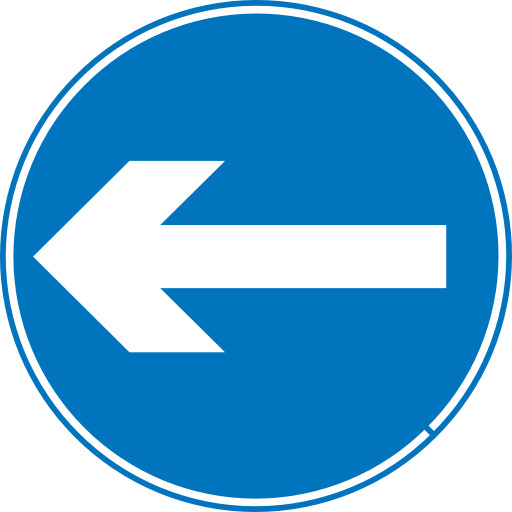 Left Turn Traffic Sign icons