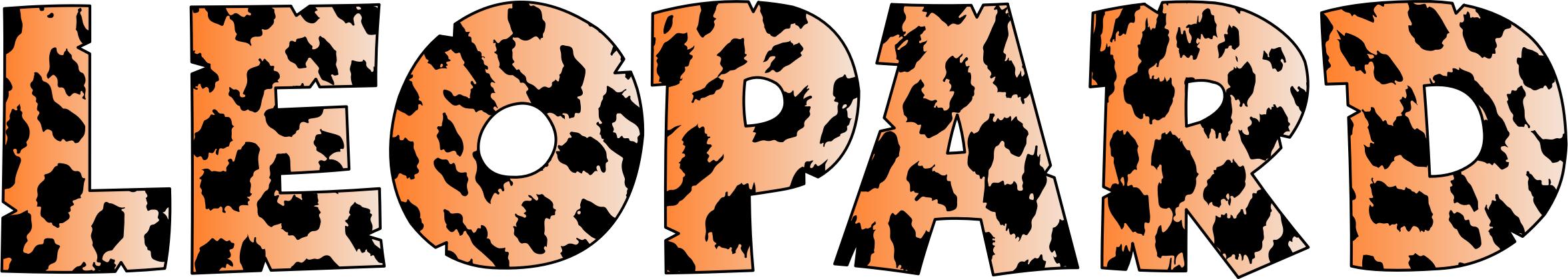 Leopard Typography 2 png