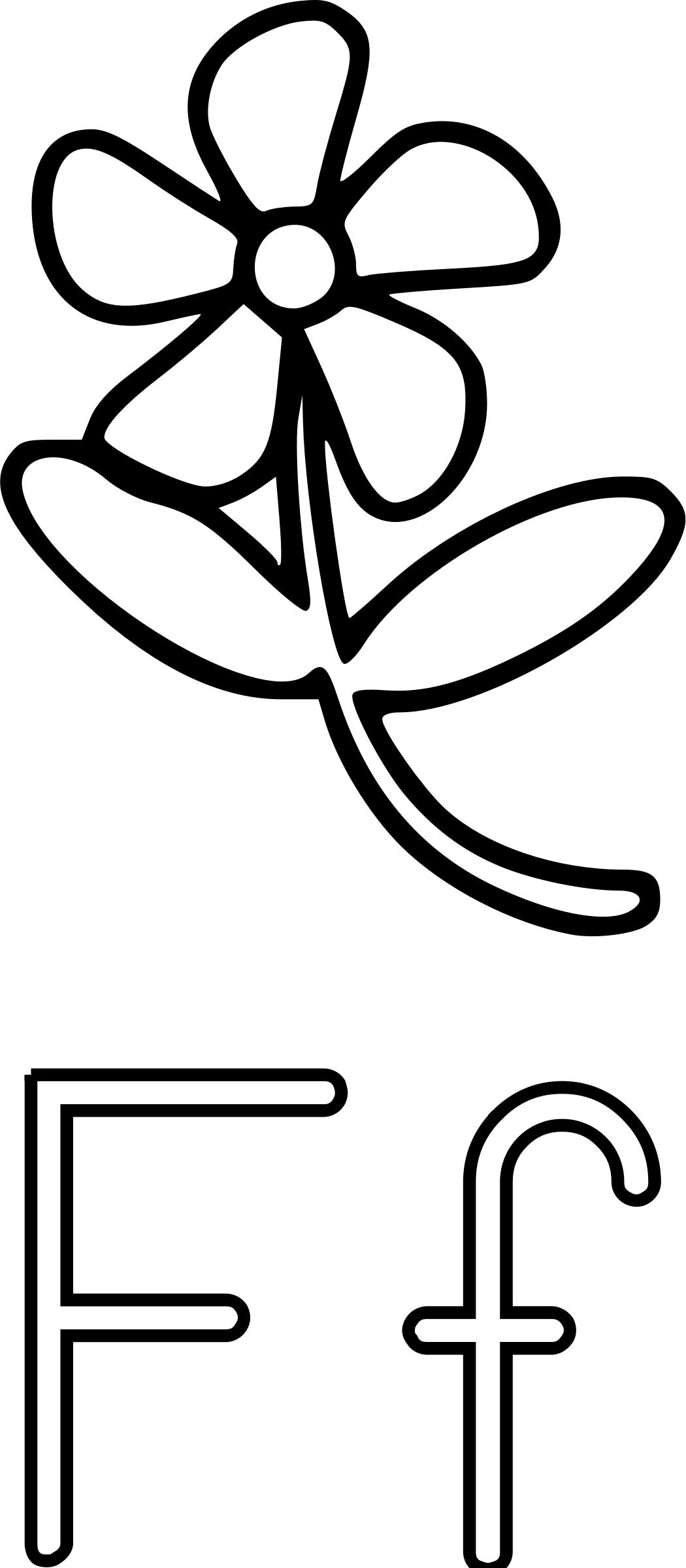 Letra F de Flor icons