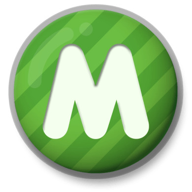 Letter M Green Roundlet icons