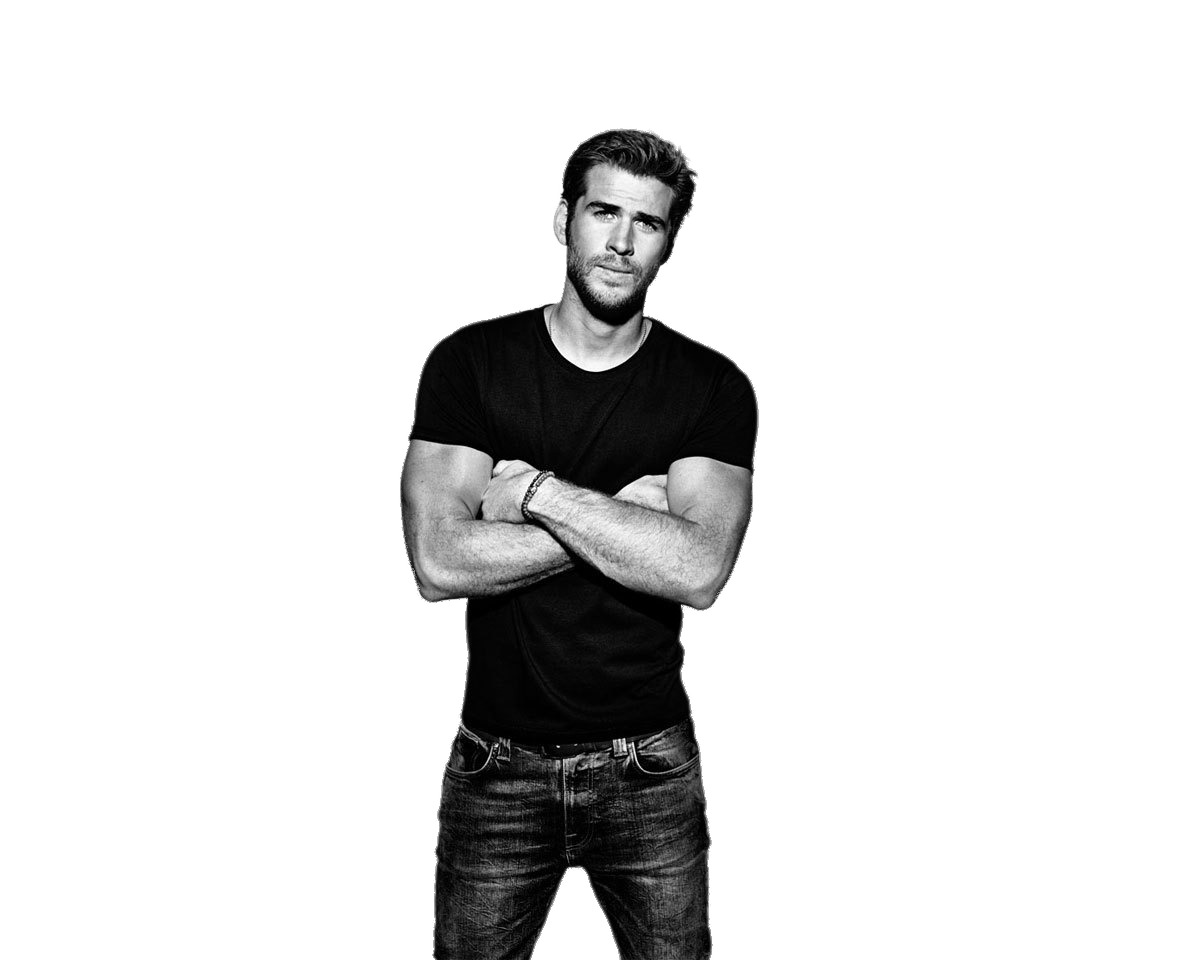 Liam Hemsworth Black and White png icons