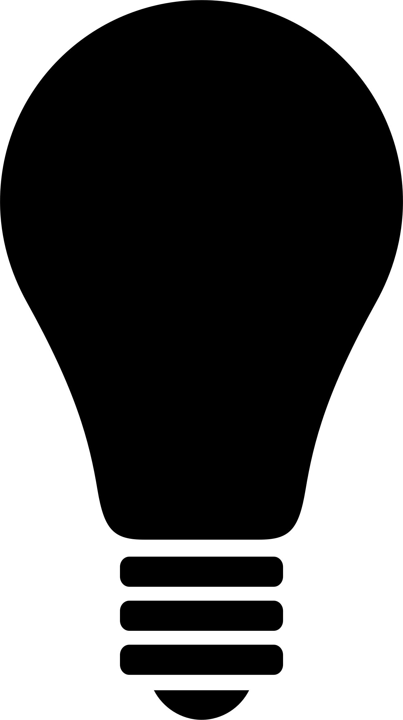 Light Bulb Silhouette 2 PNG icons