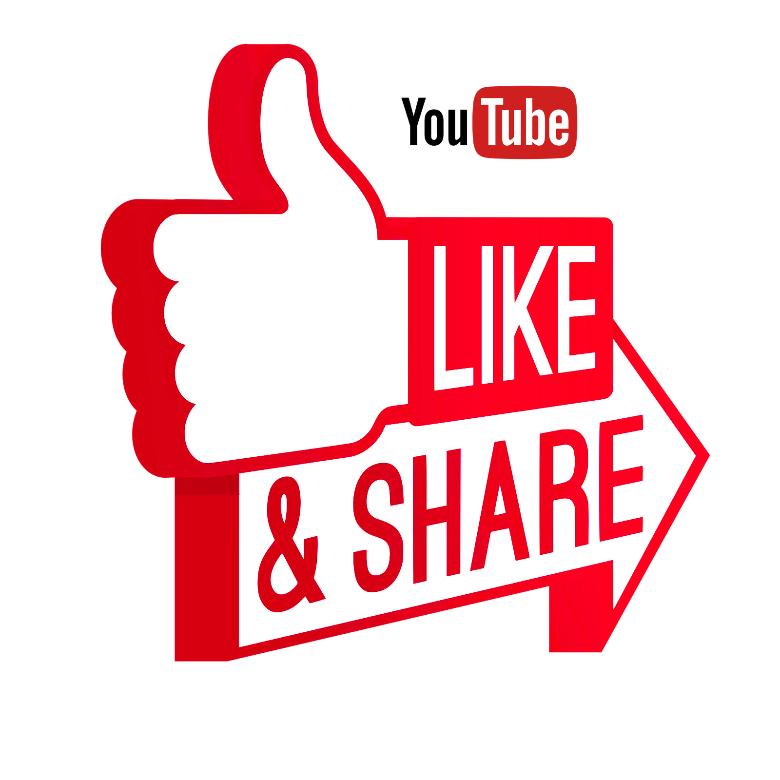 Like and Share on Youtube png icons