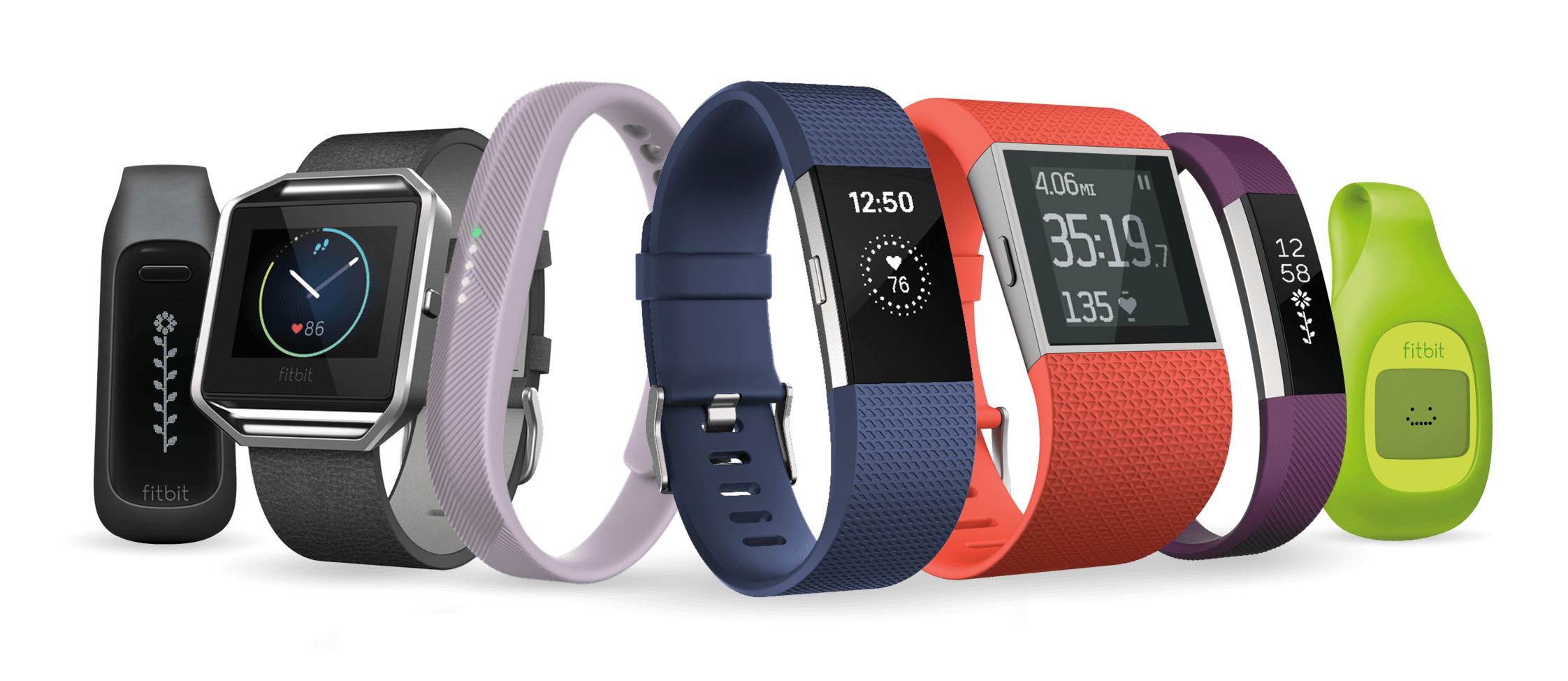 Line Up Of Fitbit Connected Objects png icons