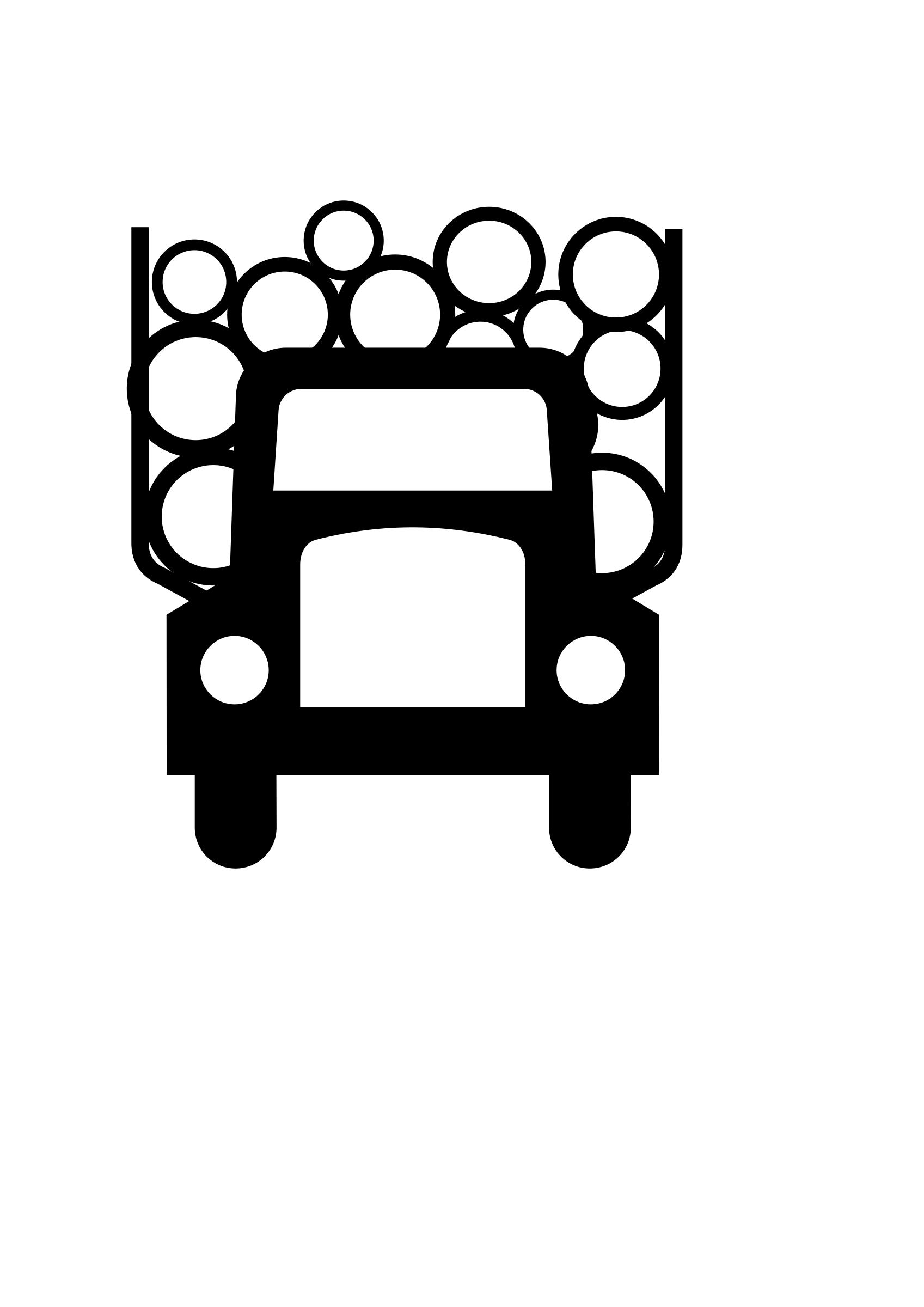 Logging Truck symbol or sign PNG icons