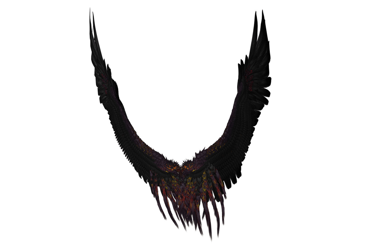 Long Black and Purple Wings png icons