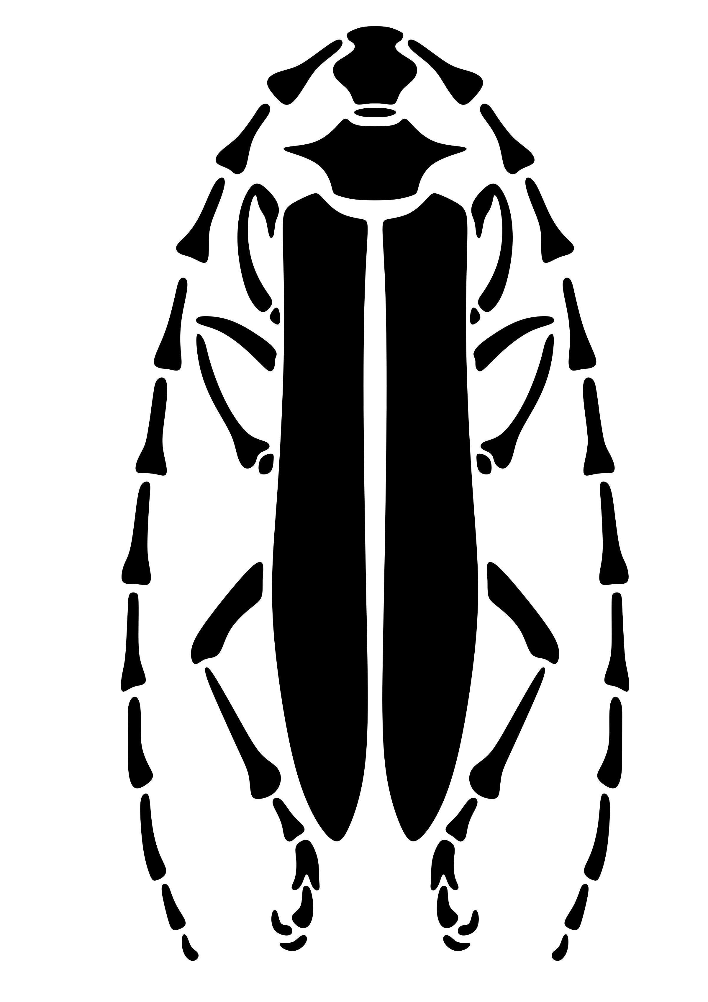 Longhorn beetle stencil pattern PNG icons