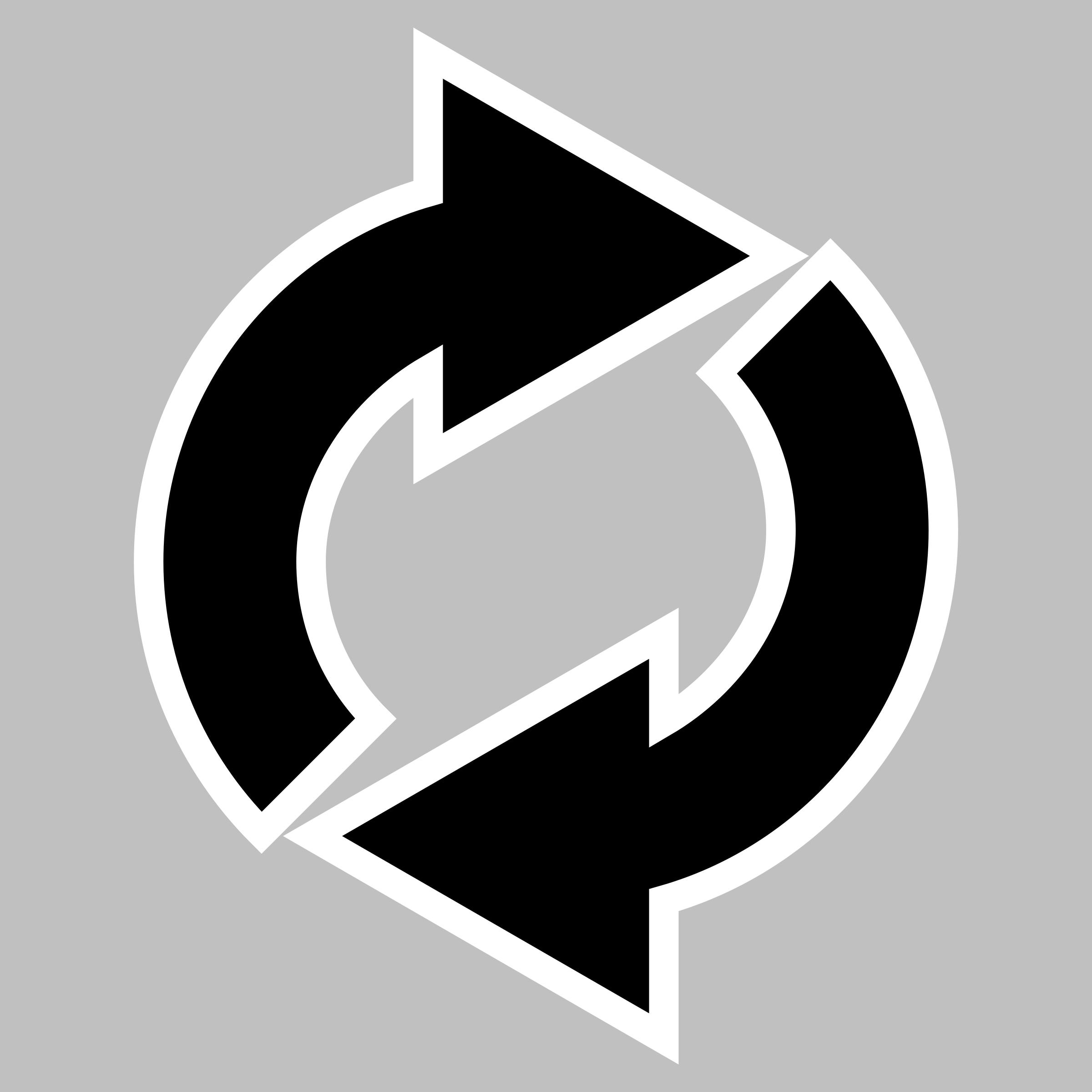 Looping arrows (black) PNG icons