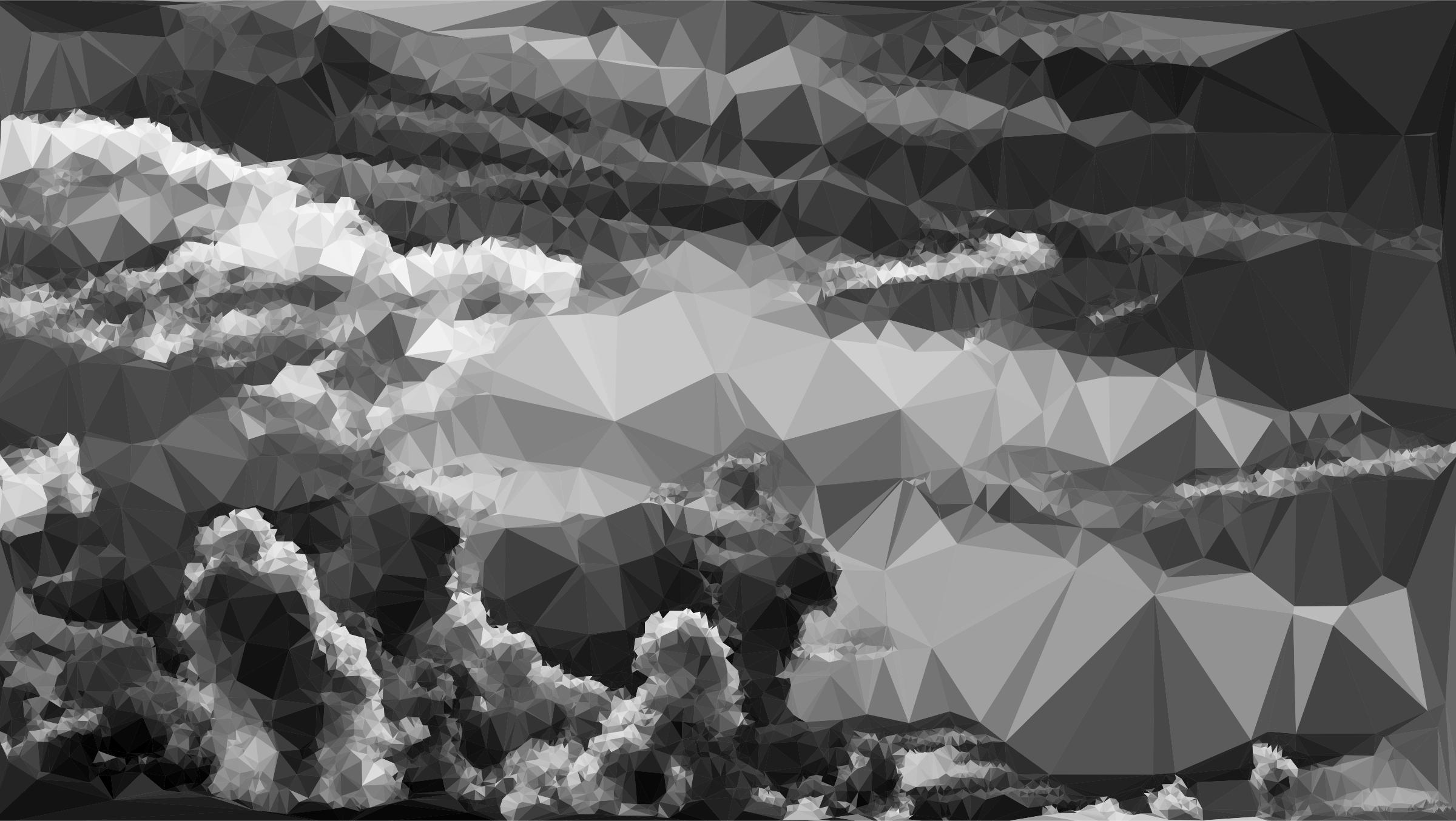 Low Poly Duochromatic Clouds png