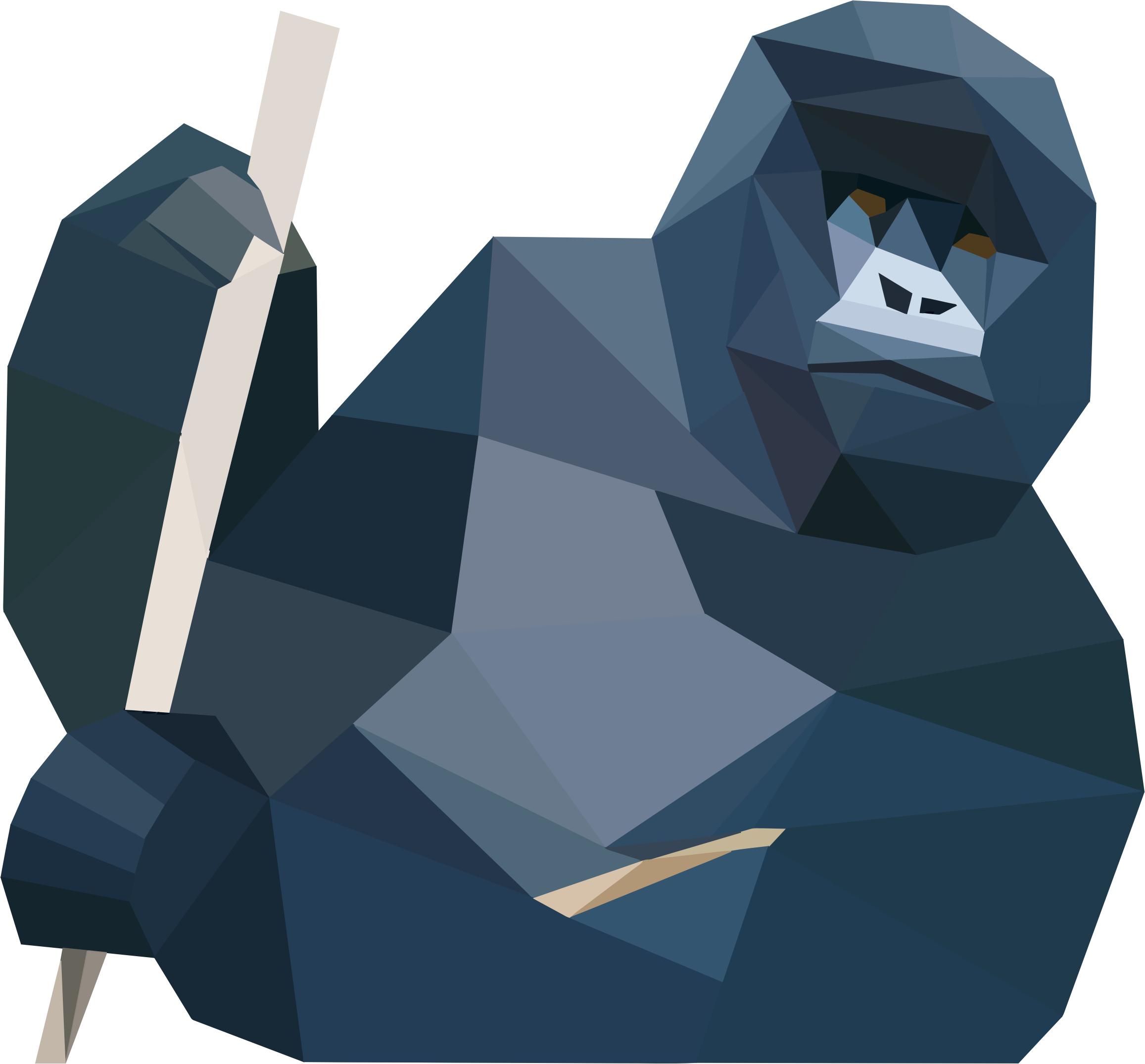 Low Poly Gorilla png