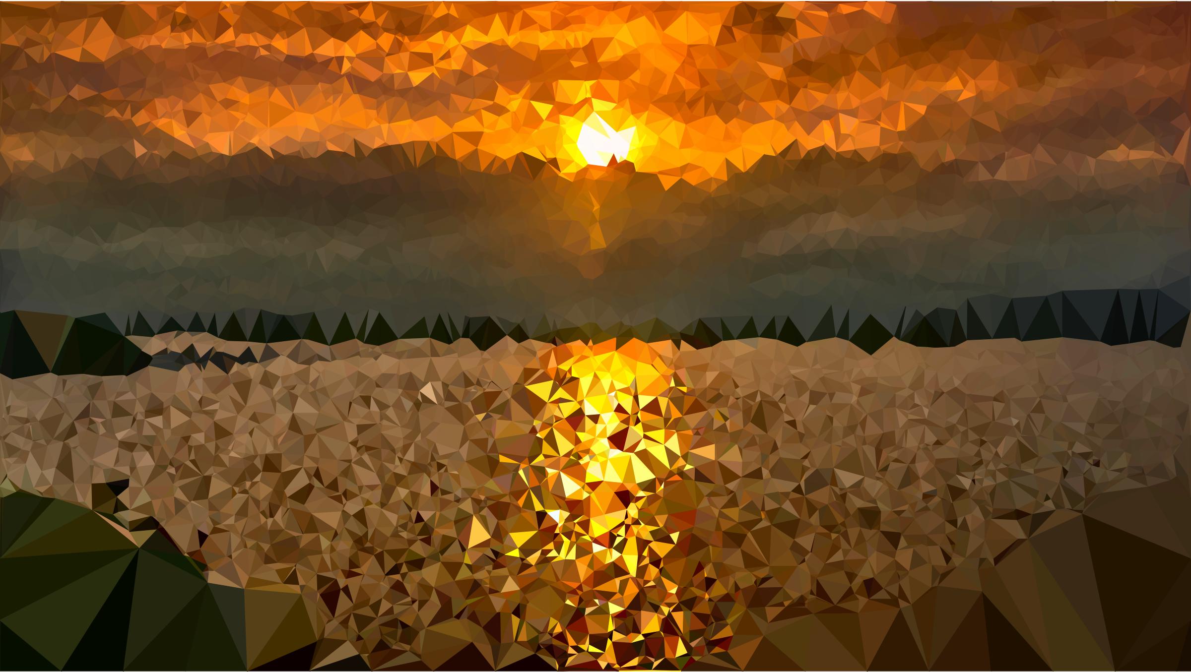 Low Poly Lake Sunset PNG icons