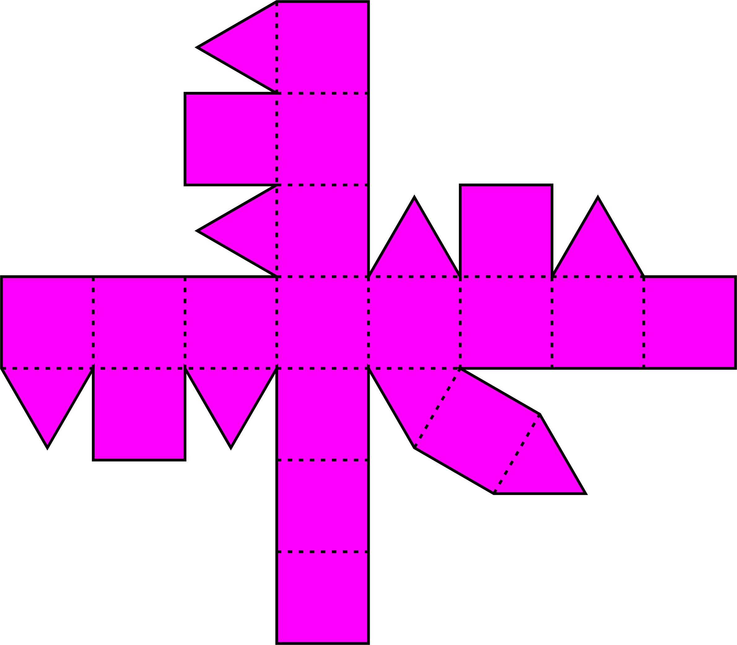 Magenta Rhombicuboctahedron Net icons