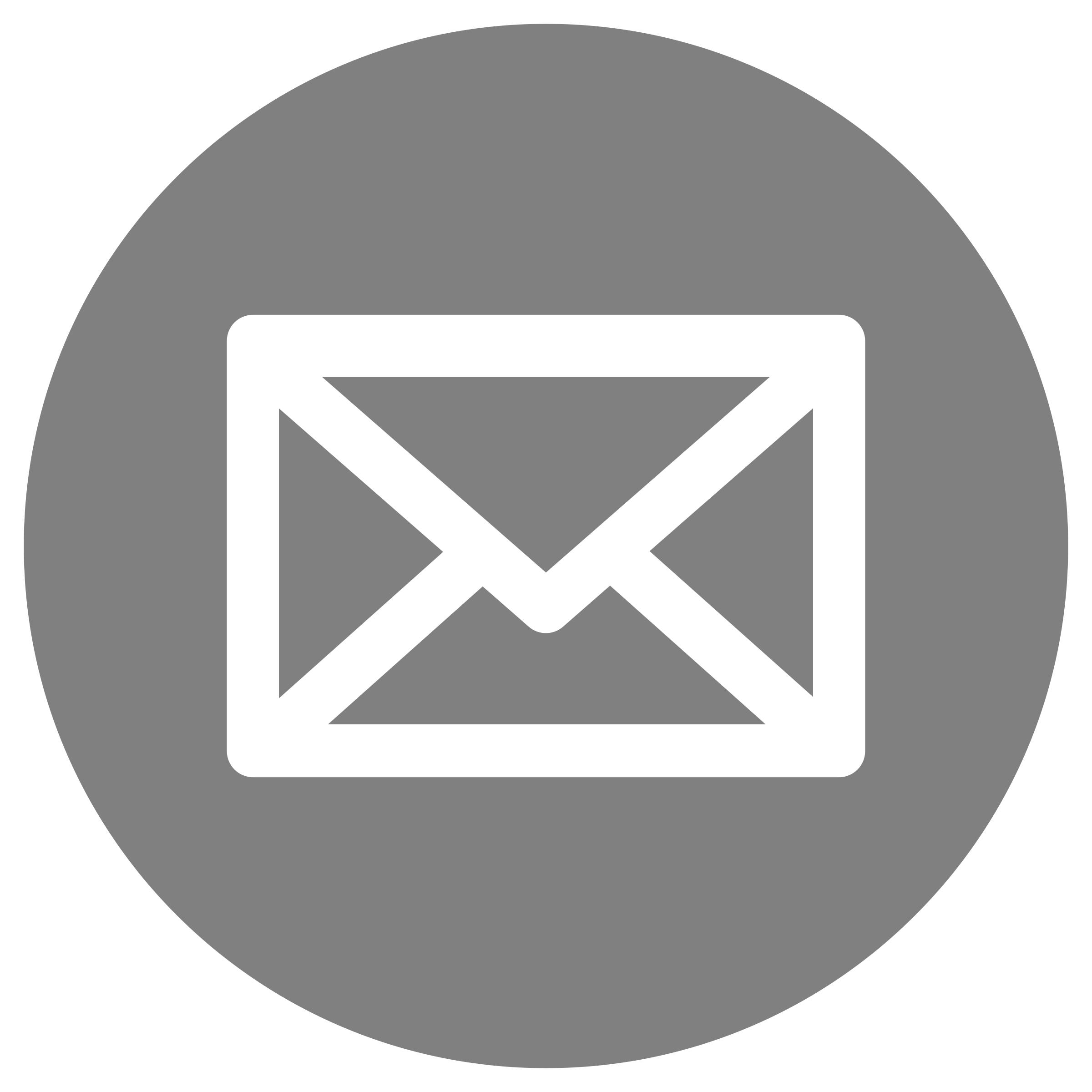 Mail Icon - White on Grey png icons