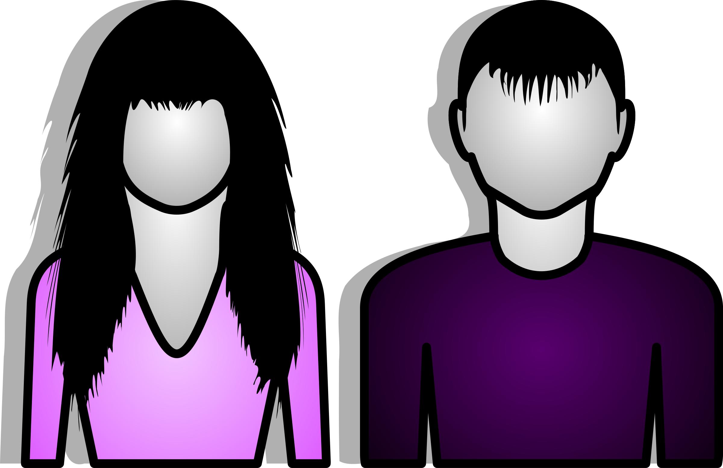 male and female abstract png