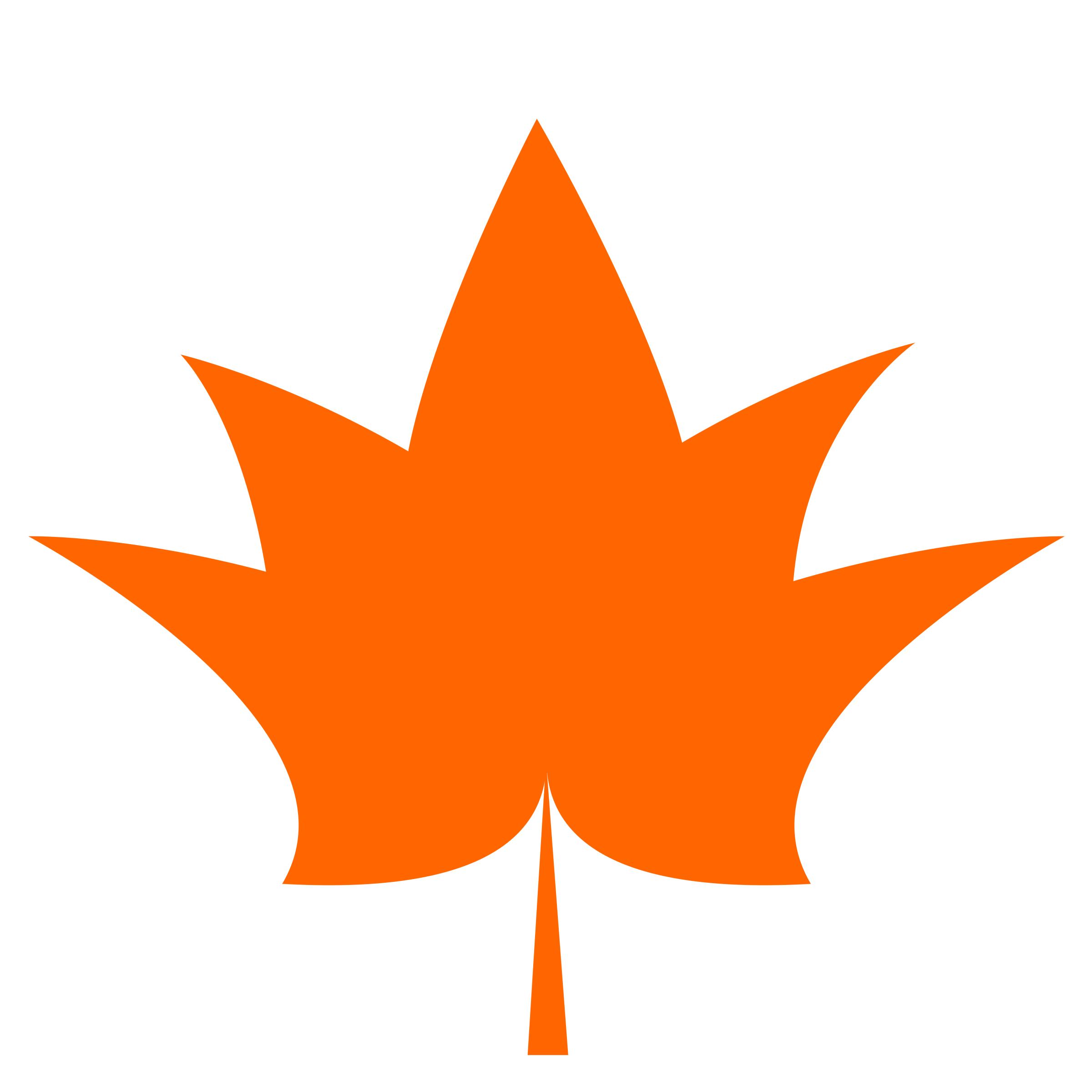 Maple Leaf- one color- flat png