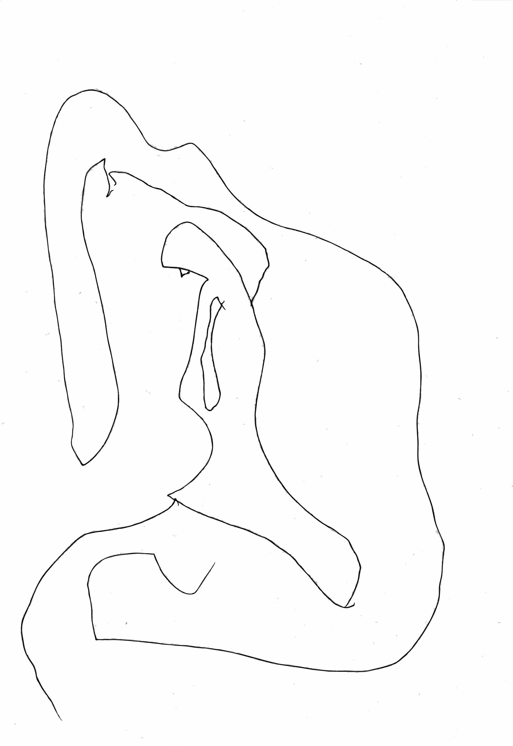 Mary outside the cave pen drawing png