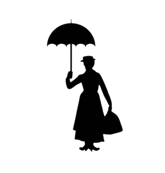 Mary Poppins Silhouette png icons