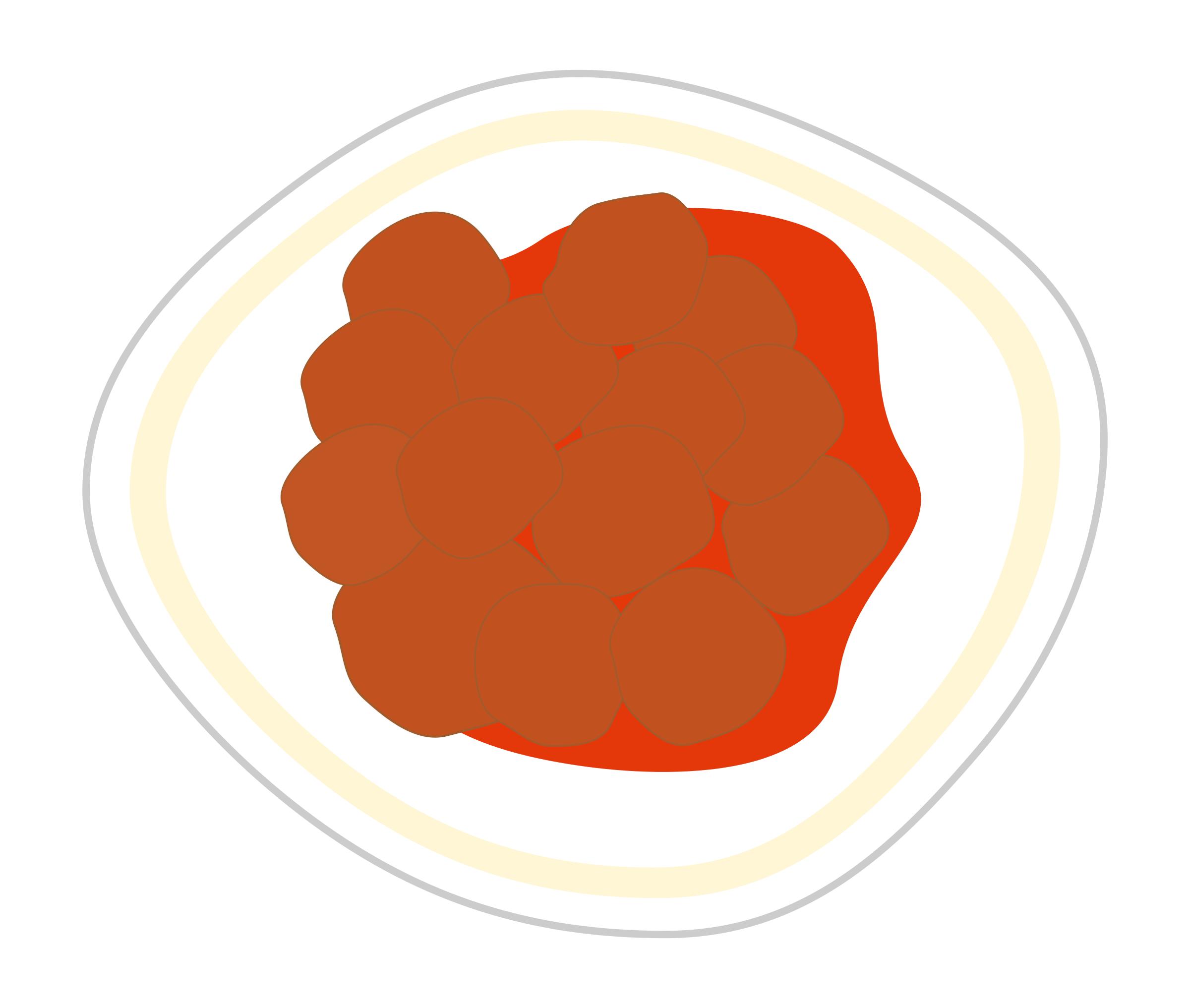 Meatballs in tomato sauce png