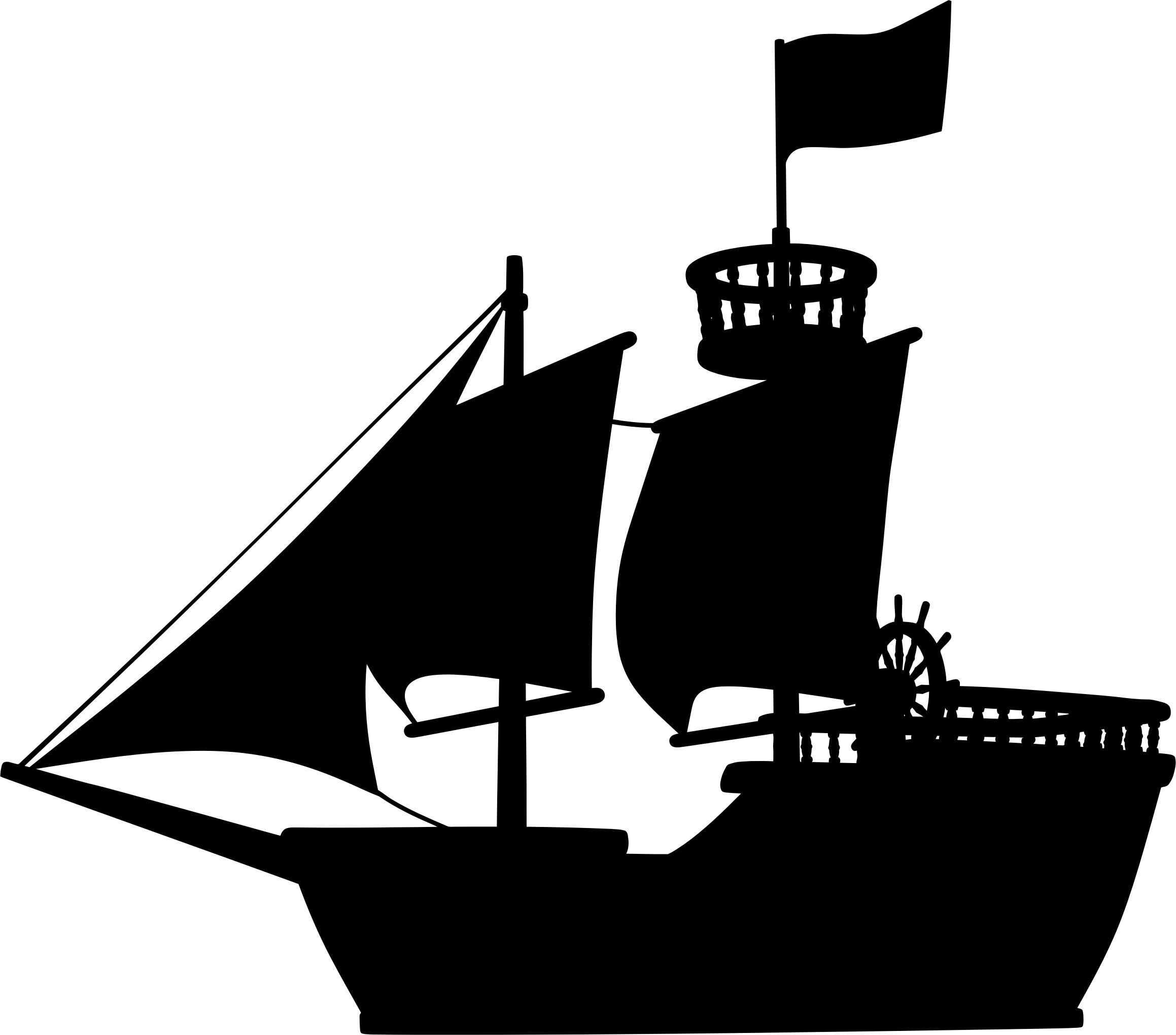 Medieval Ship Silhouette PNG icons