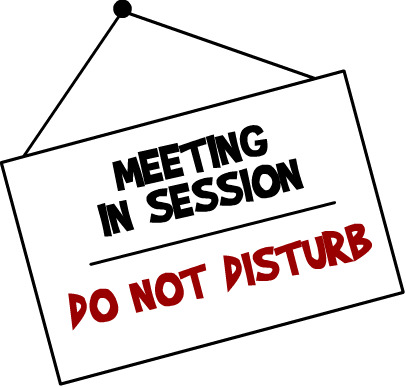 Meeting In Session Notice icons