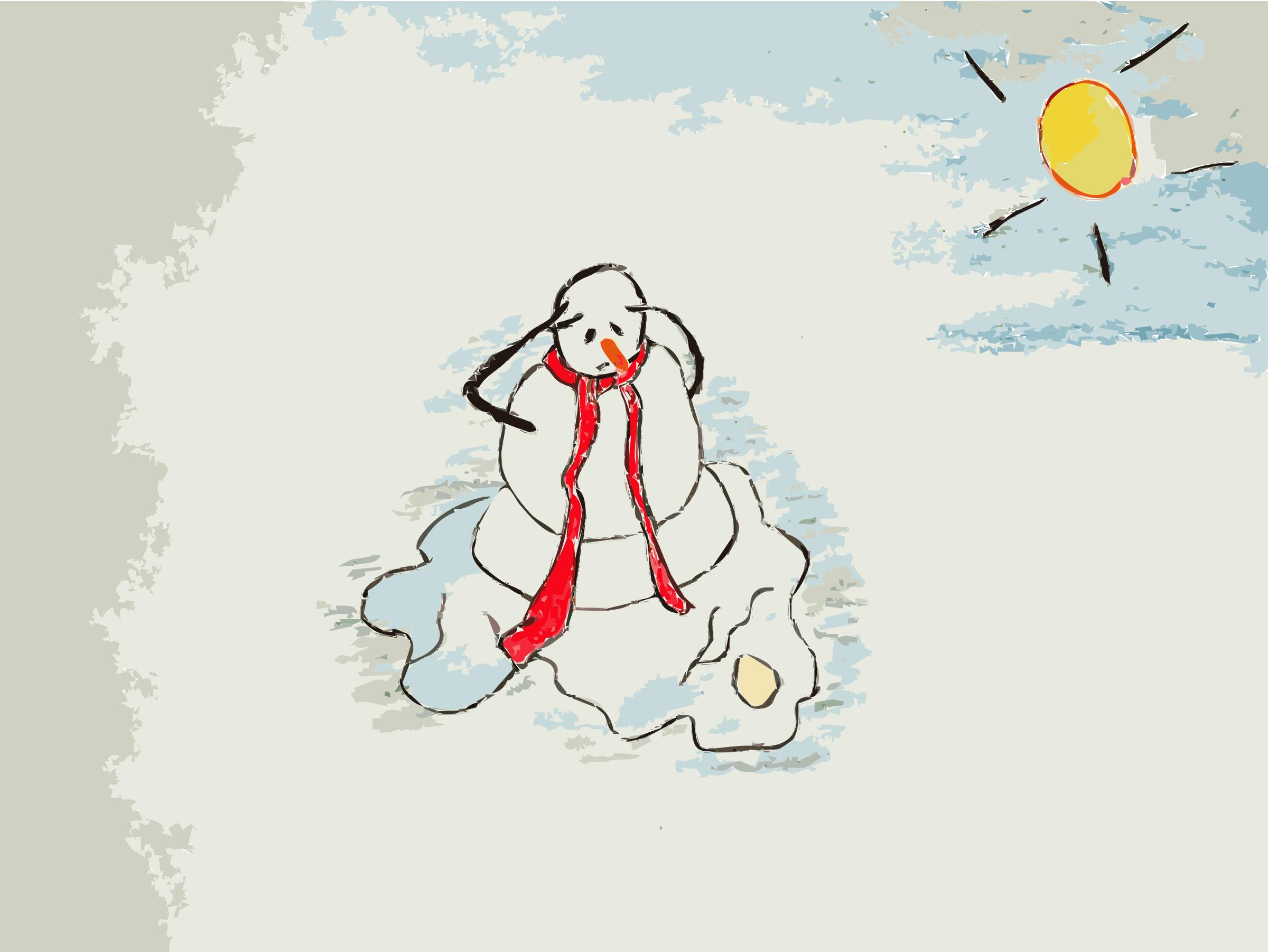 Melting Snowman: Daily Sketch PNG icons