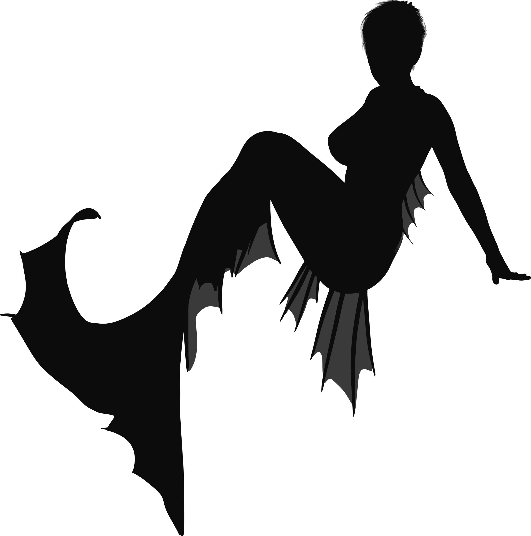 Mermaid Transparent Silhouette PNG icons