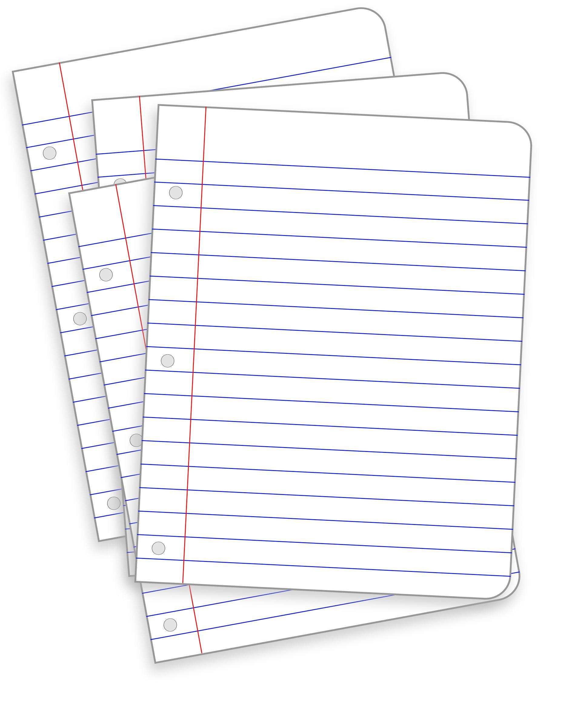 messy lined papers png