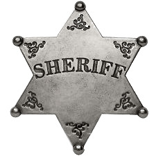 Metal Sheriff's Badge png