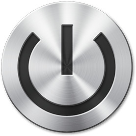 Metallic Power Button icons