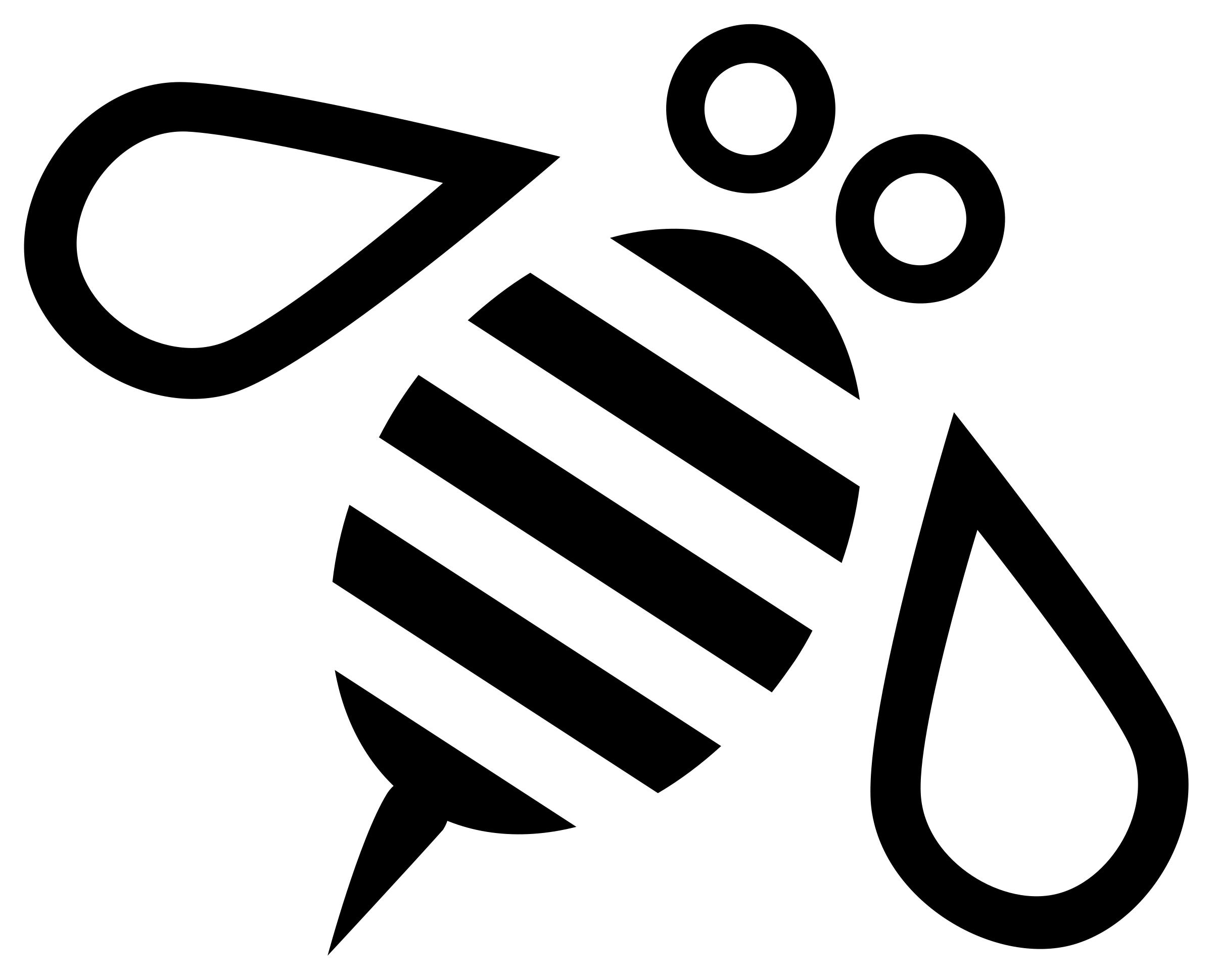 Minimal Bee or Bumblebee Black icons
