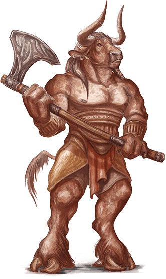 Minotaur Holding Axe PNG icons