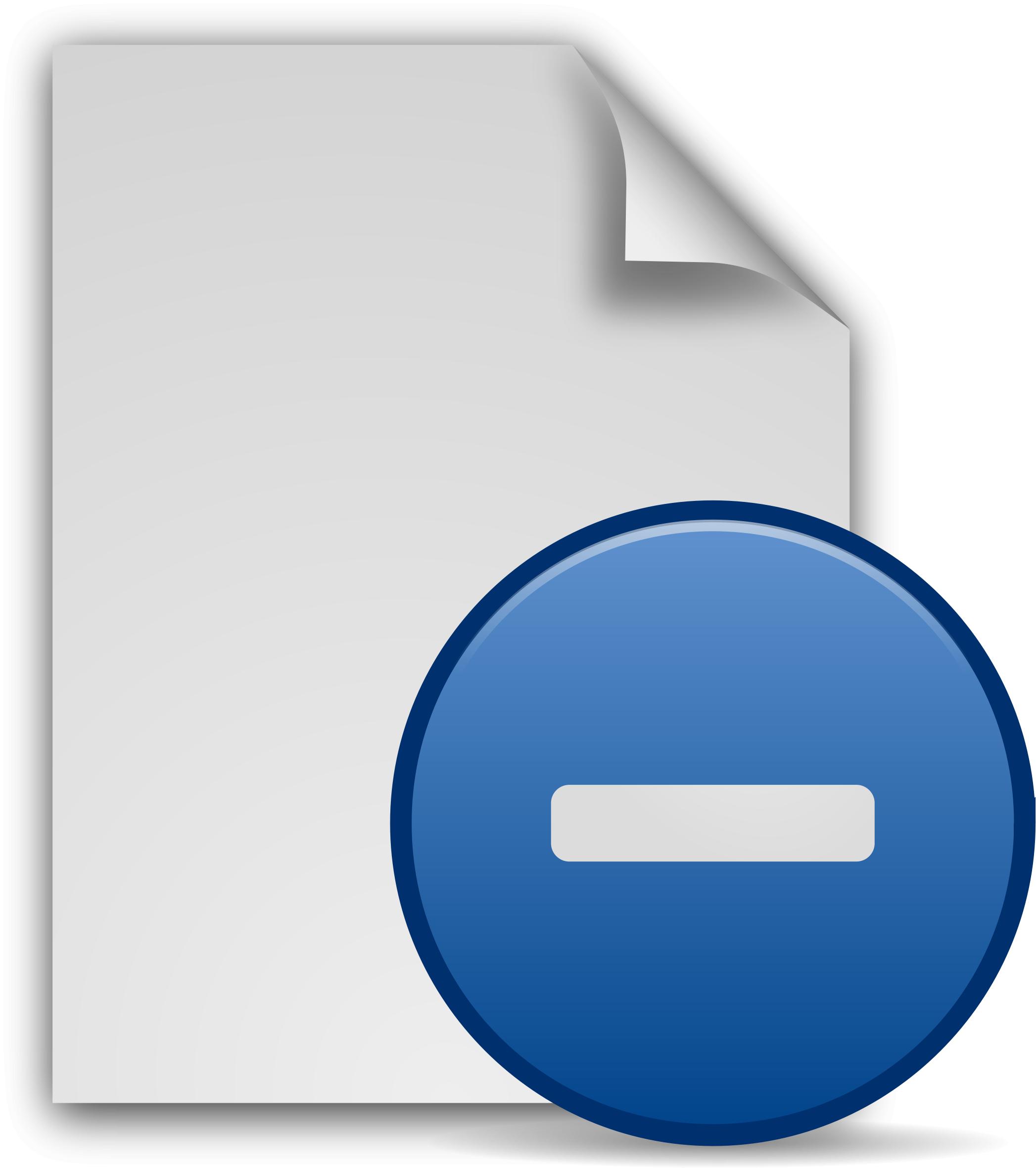 Minus Document Icon png