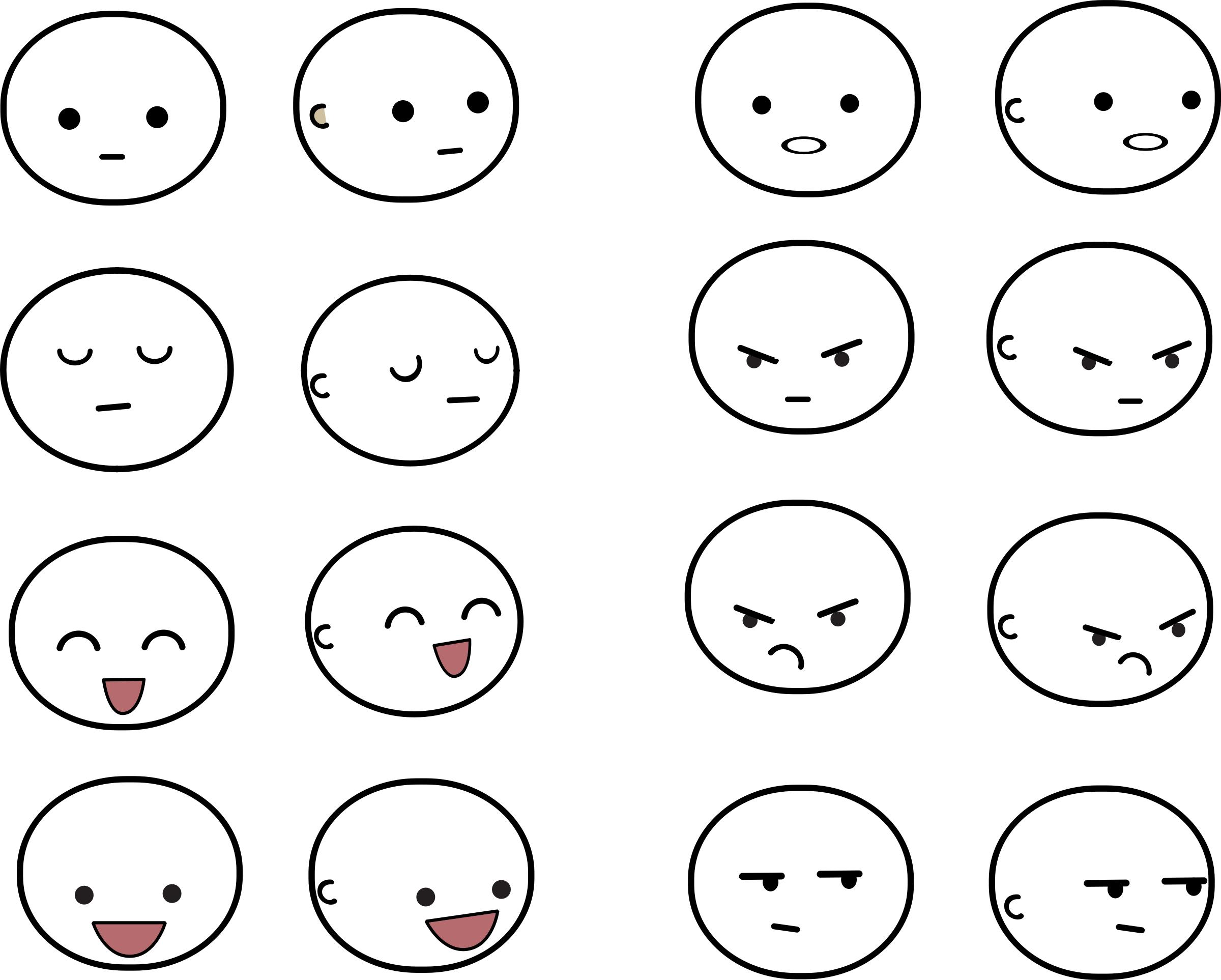 Mix and match facial expressions png