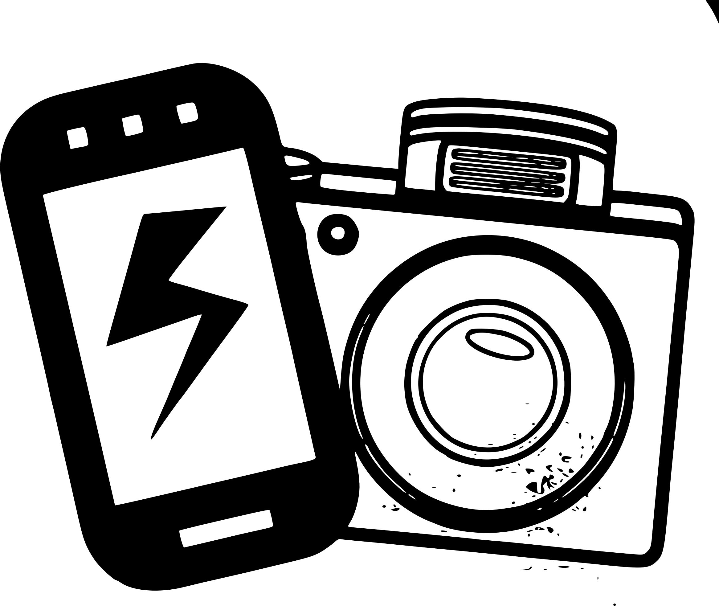 mobile & camera icons