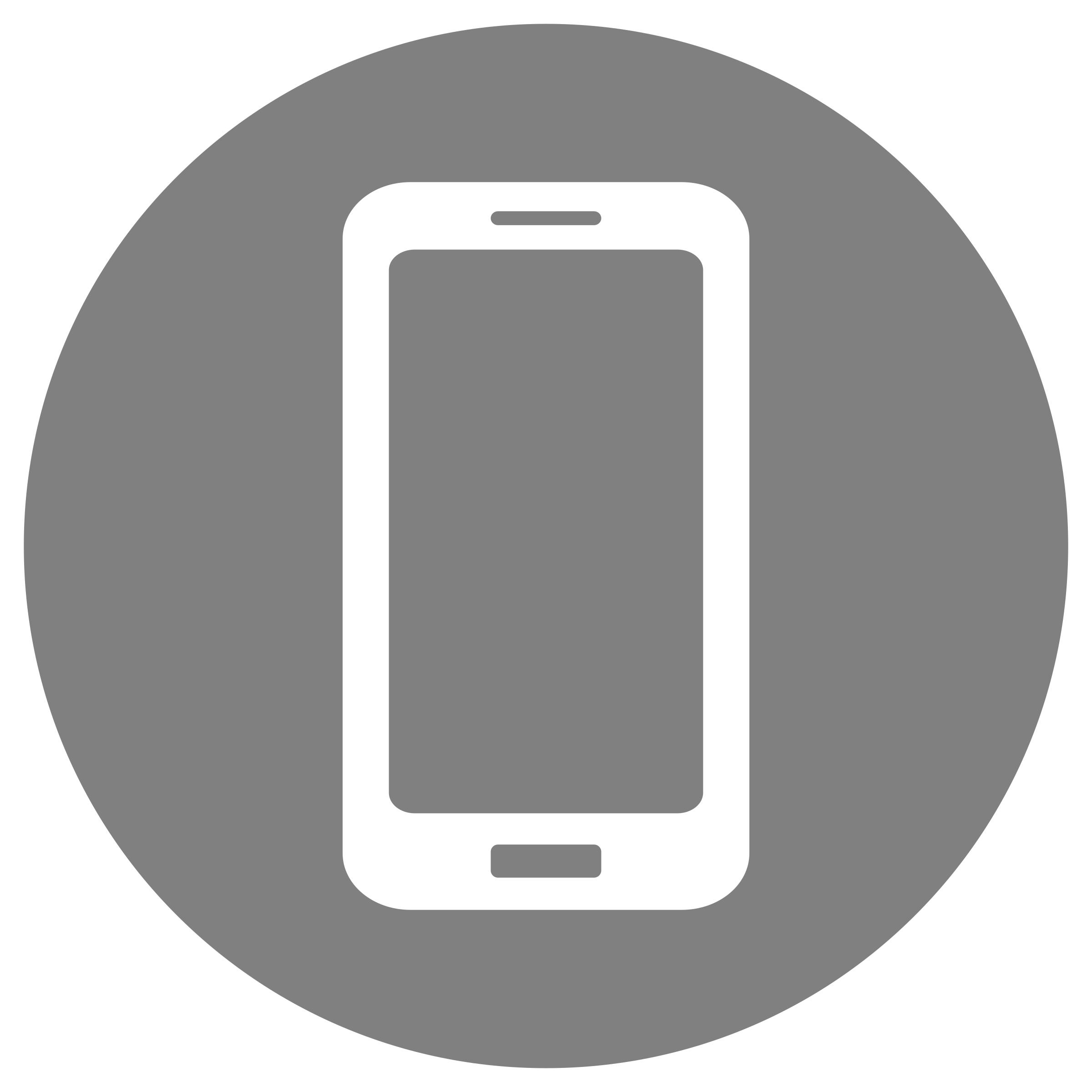 Mobile Icon - White on Grey png icons
