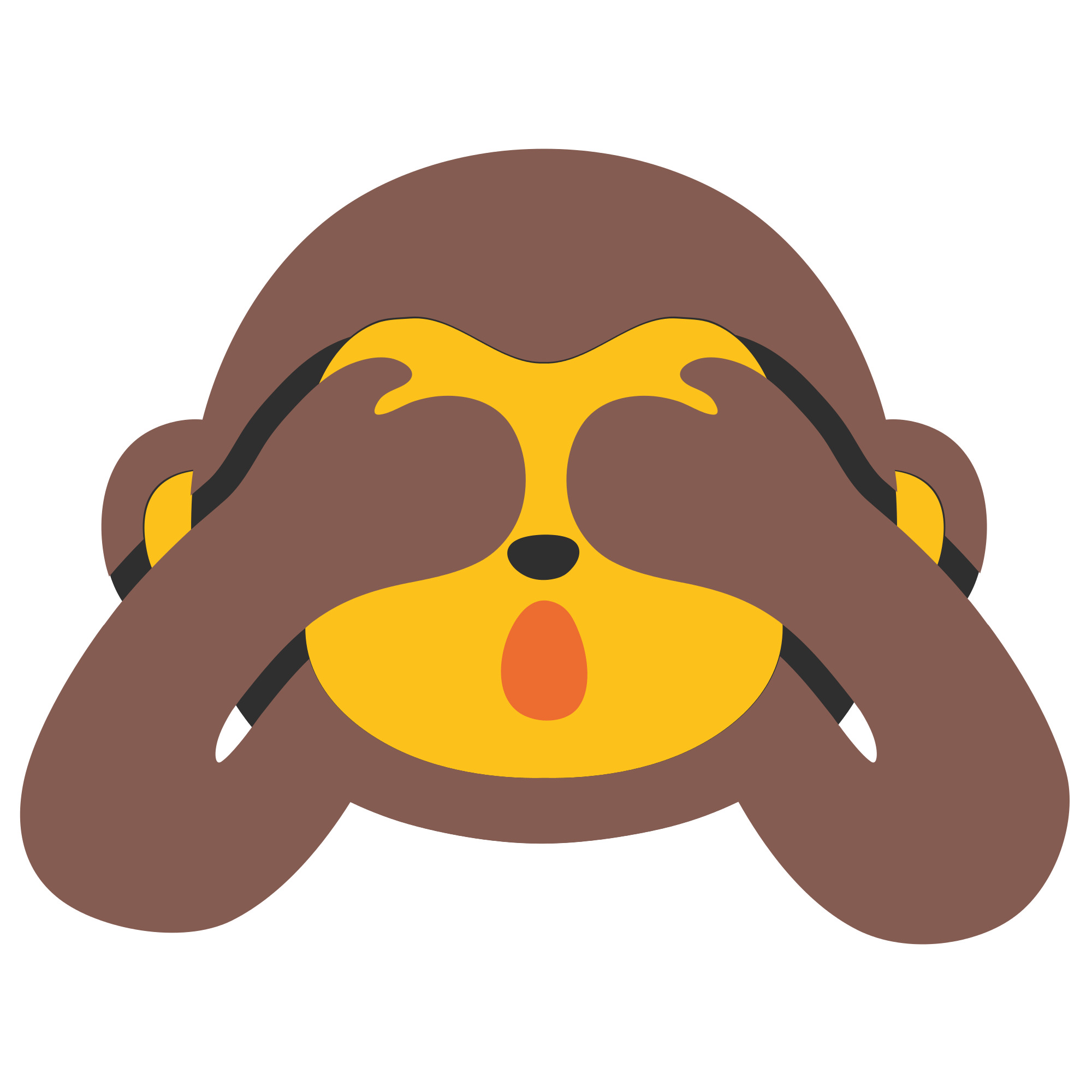 Monkey Hiding Eyes Emoji icons