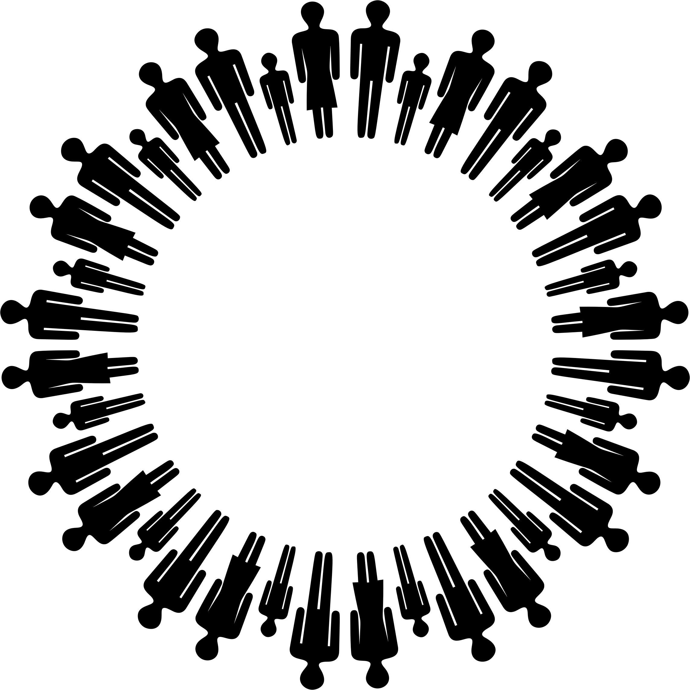 Mother Father Child Stick Figures Circle png