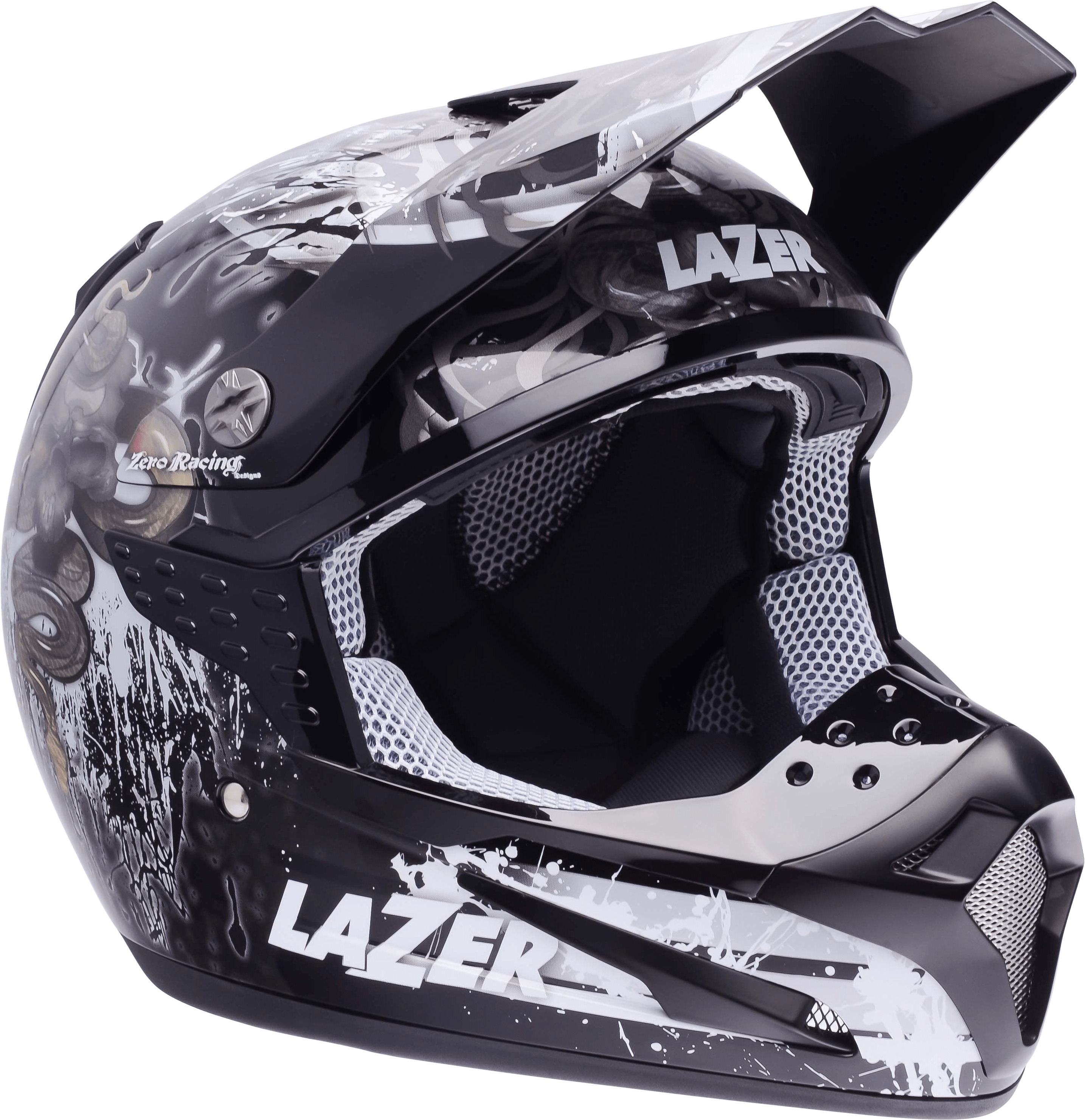 Motorcycle Helmet Lazer SMX Thin Drum Black Grey White icons