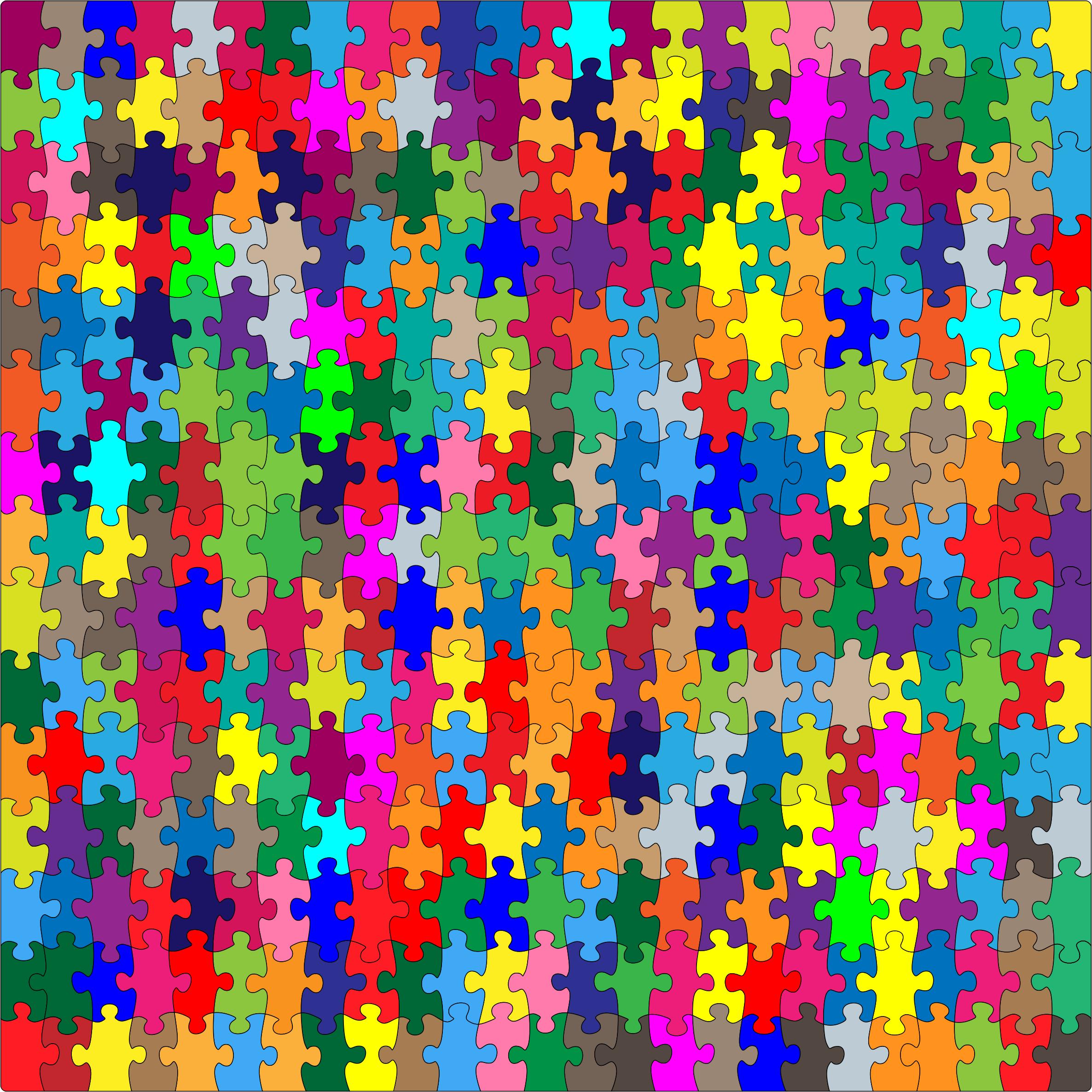 Multicolored Jigsaw Puzzle Pieces png