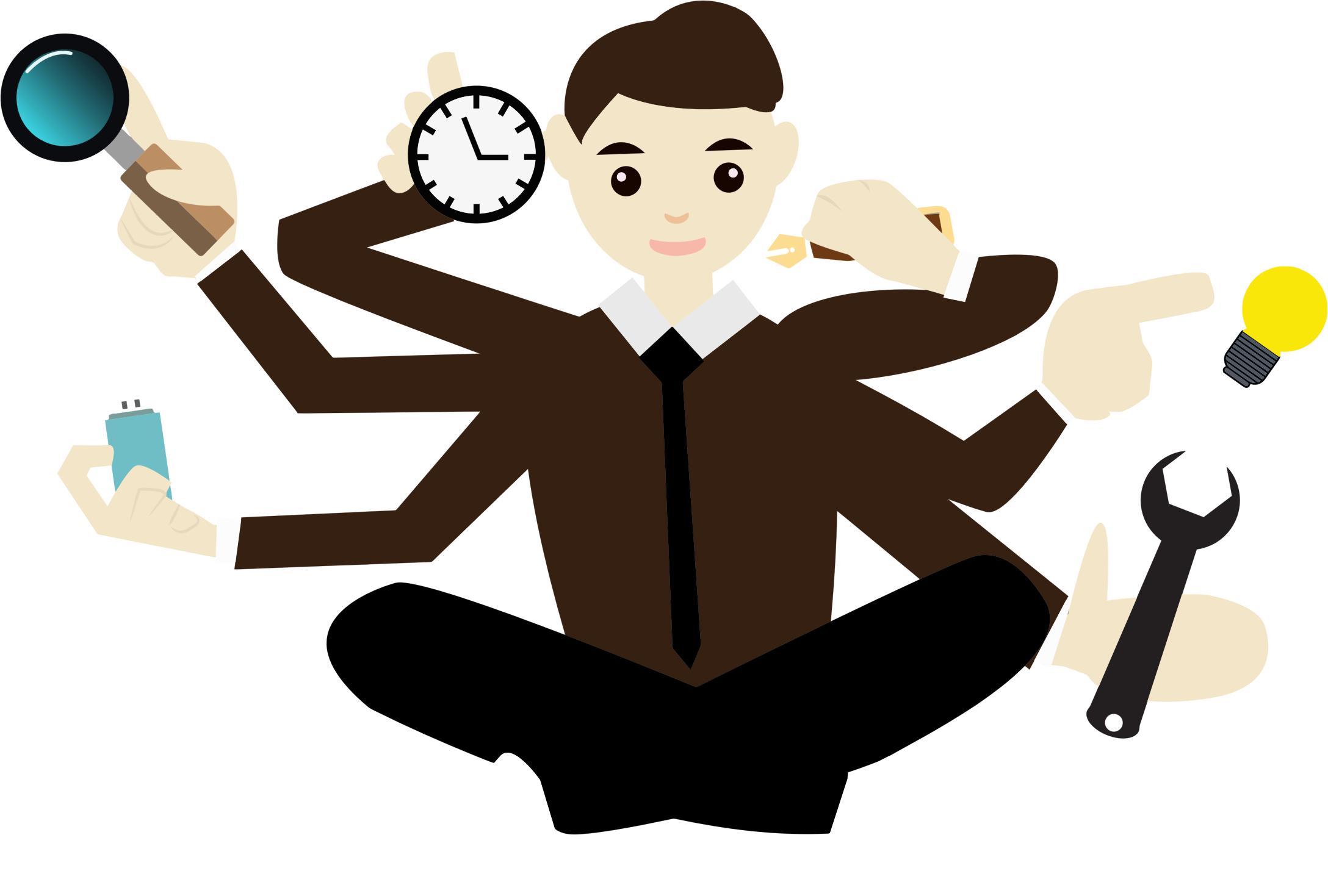 Multitasking Cartoon Man Icons PNG - Free PNG and Icons Downloads