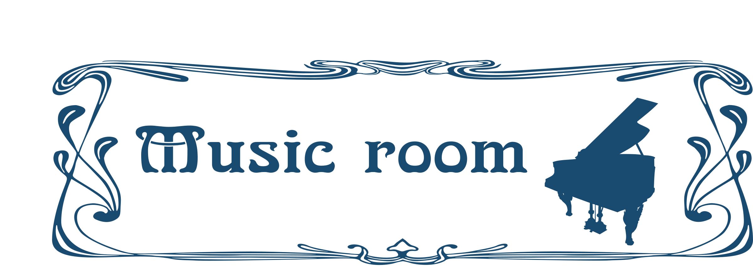 Music room door sign PNG icons