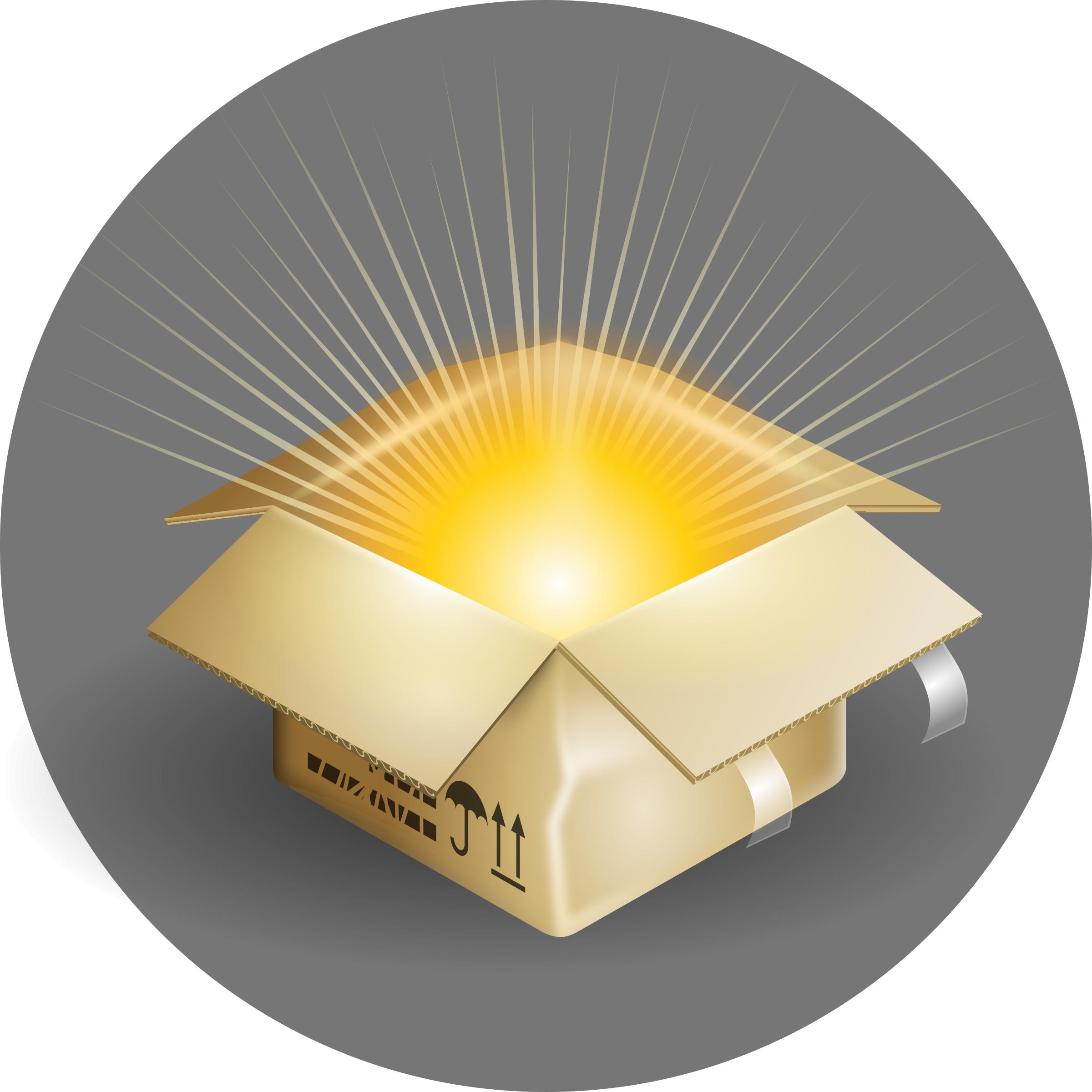 Mysterious cardboard box png