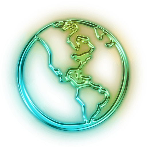 Neon Globe Sign png icons
