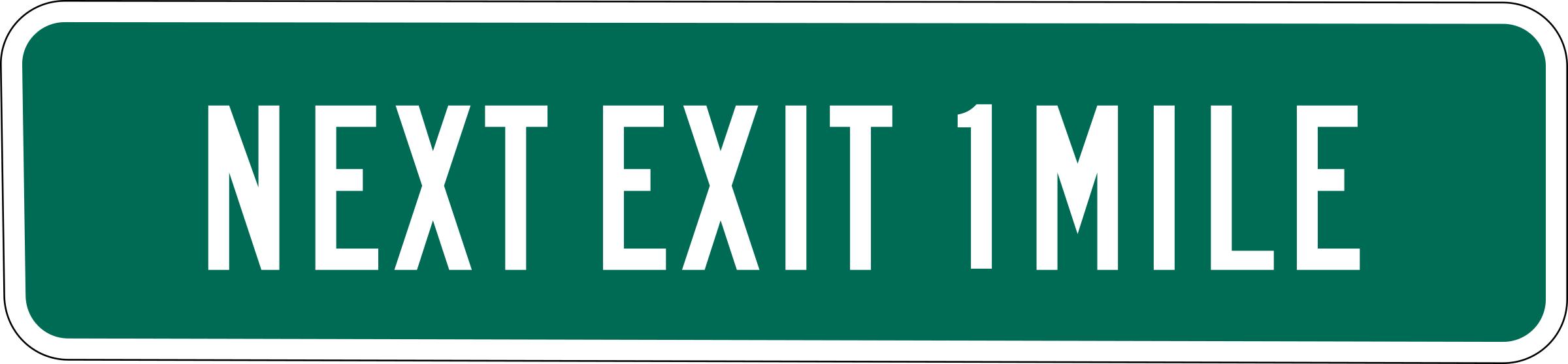 Next Exit 1 mile png