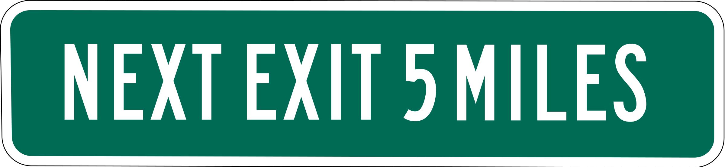 Next Exit 5 miles png