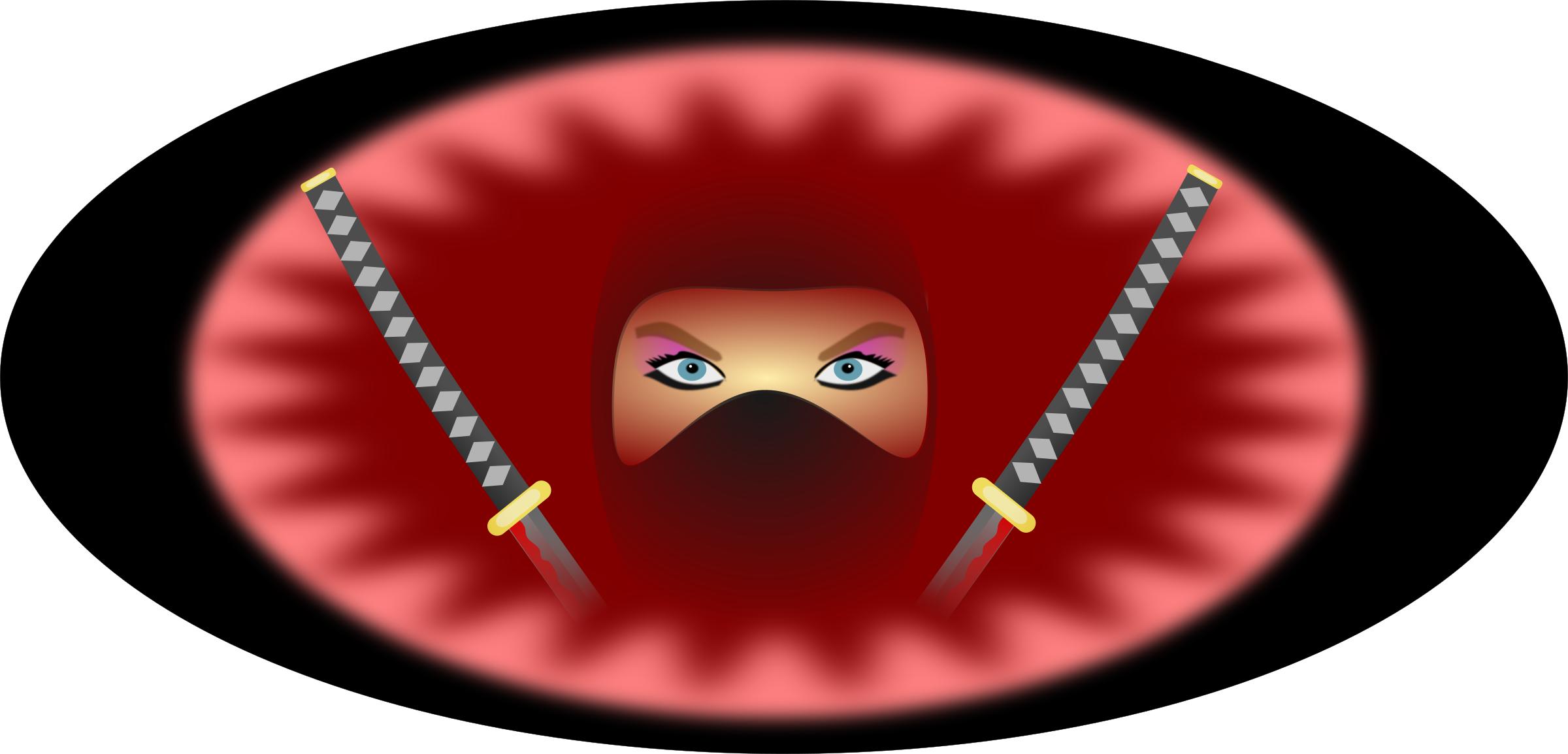 ninja woman in red png