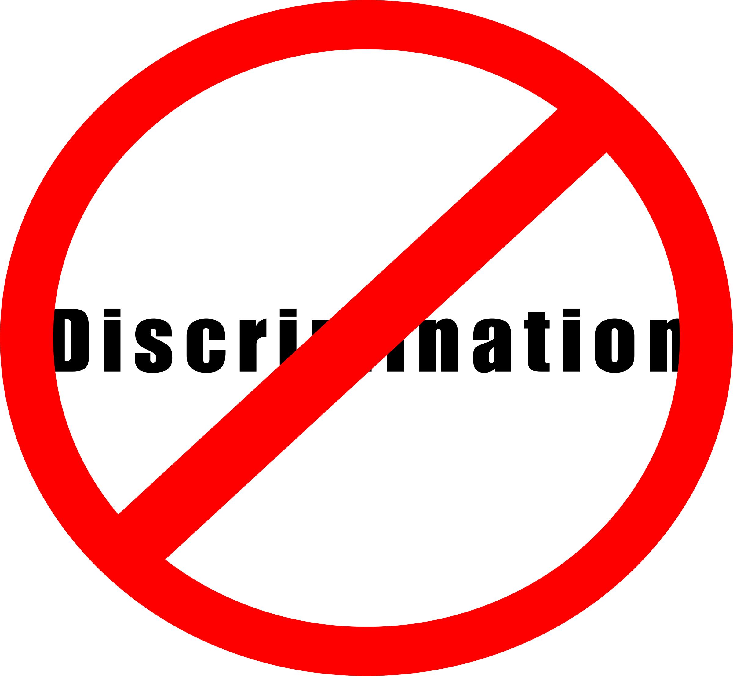 No discrimination sign png